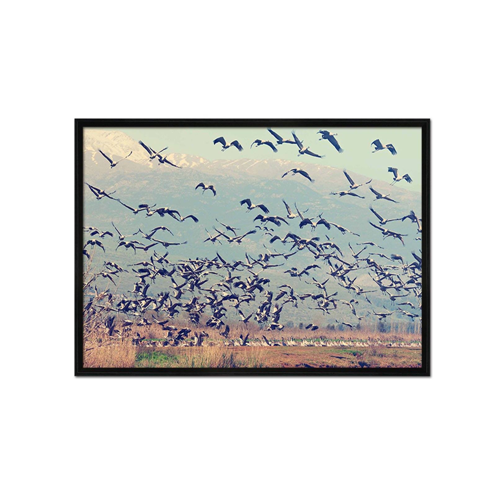 3D Geese South Fly 200 Fake Framed Print Painting Wallpaper AJ Creativity Home 