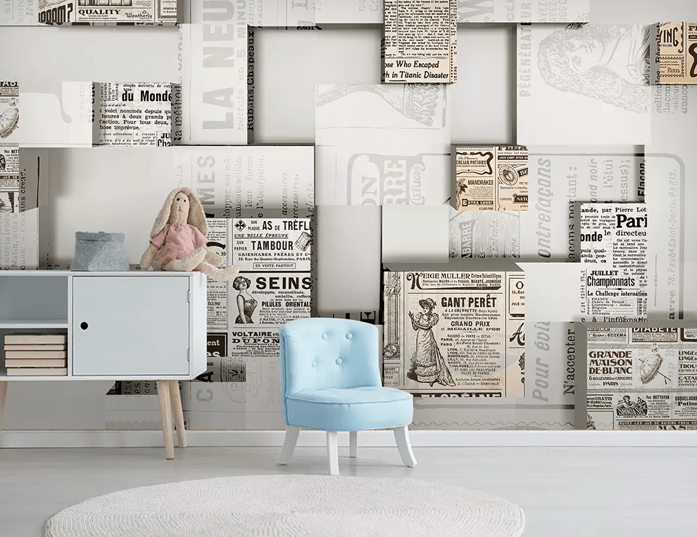 3D Newspaper Wall 402 Wallpaper AJ Wallpaper 2 