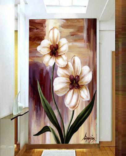 3D Painting Flowers Gray 784 Wallpaper AJ Wallpaper 