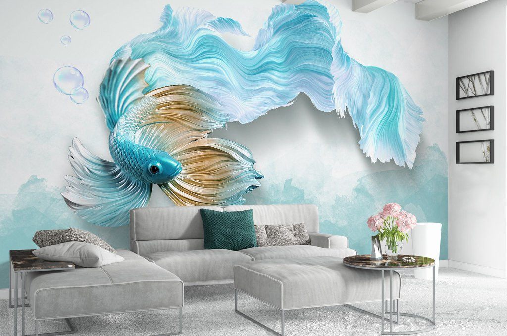 3D Goldfish 82 Wall Murals Wallpaper AJ Wallpaper 2 