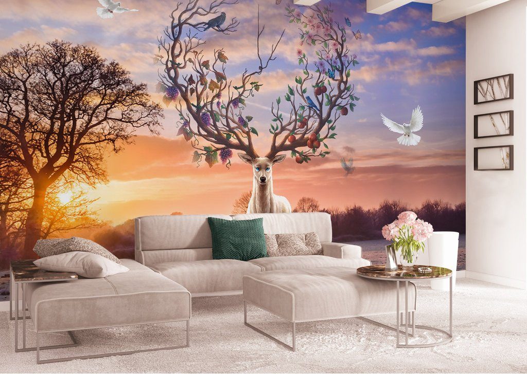 3D Elk 170 Wall Murals Wallpaper AJ Wallpaper 2 