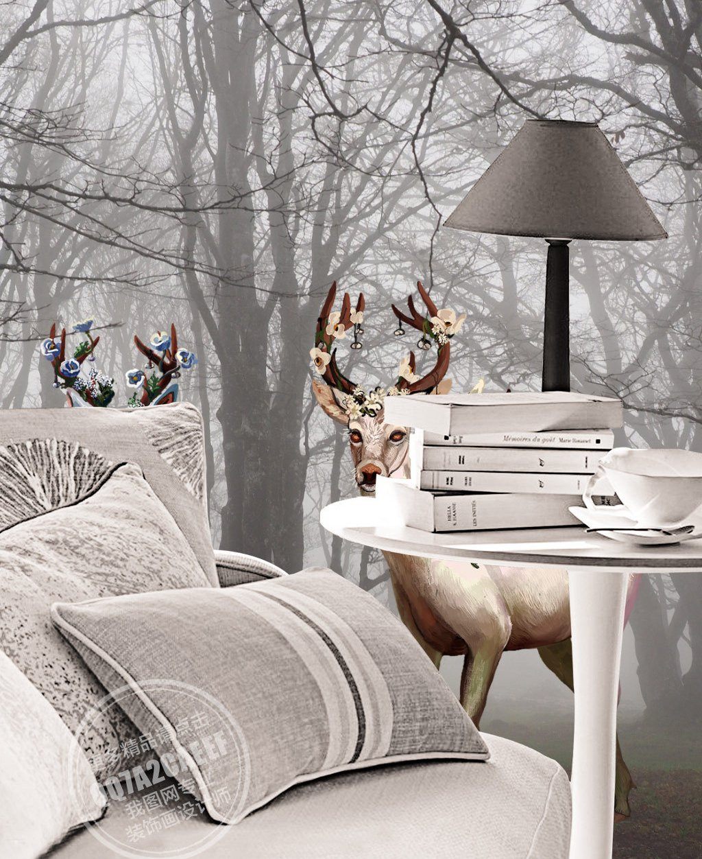 3D Elk 208 Wall Murals Wallpaper AJ Wallpaper 2 