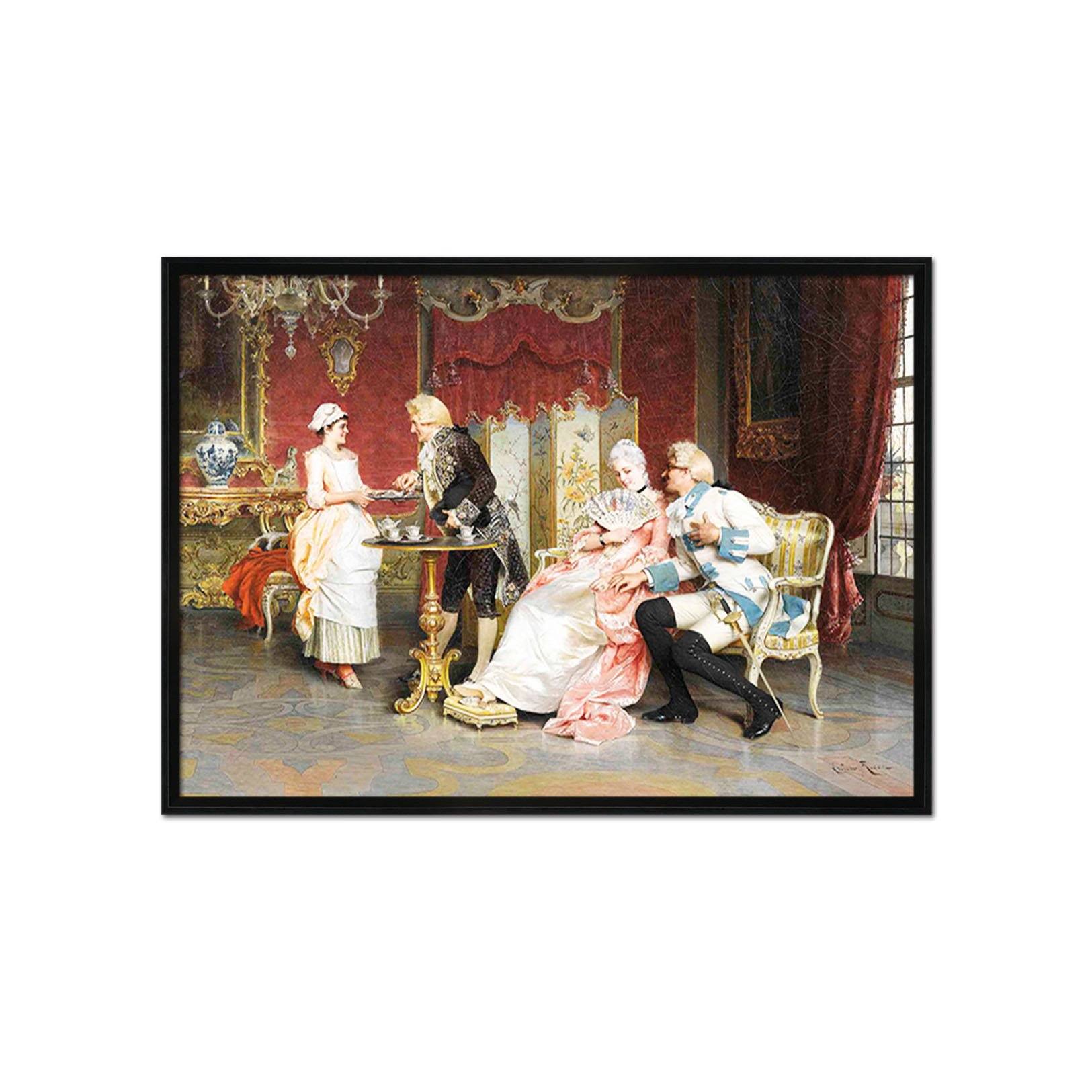 3D Flirting Couple 039 Fake Framed Print Painting Wallpaper AJ Creativity Home 