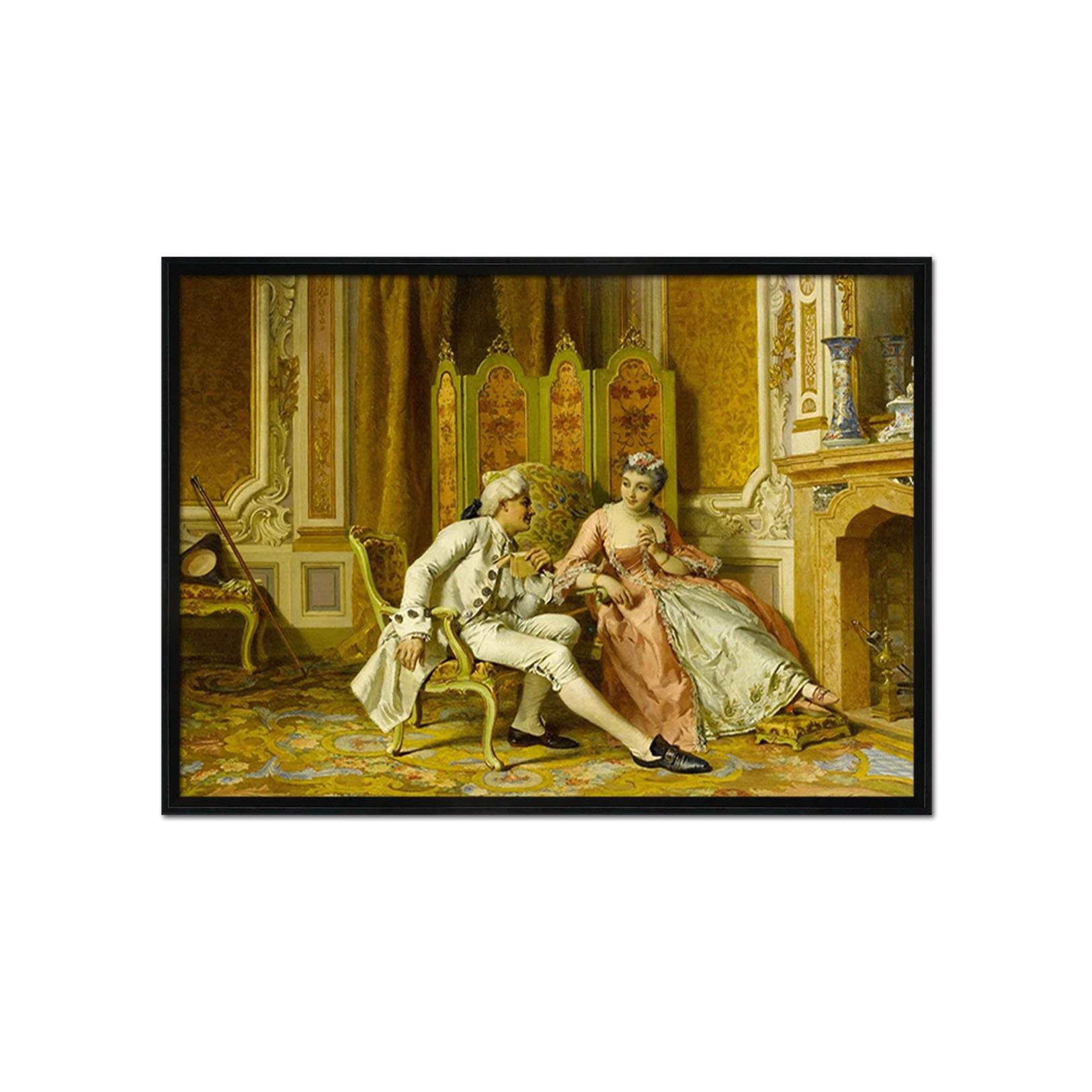 3D Couples Look 140 Fake Framed Print Painting Wallpaper AJ Creativity Home 