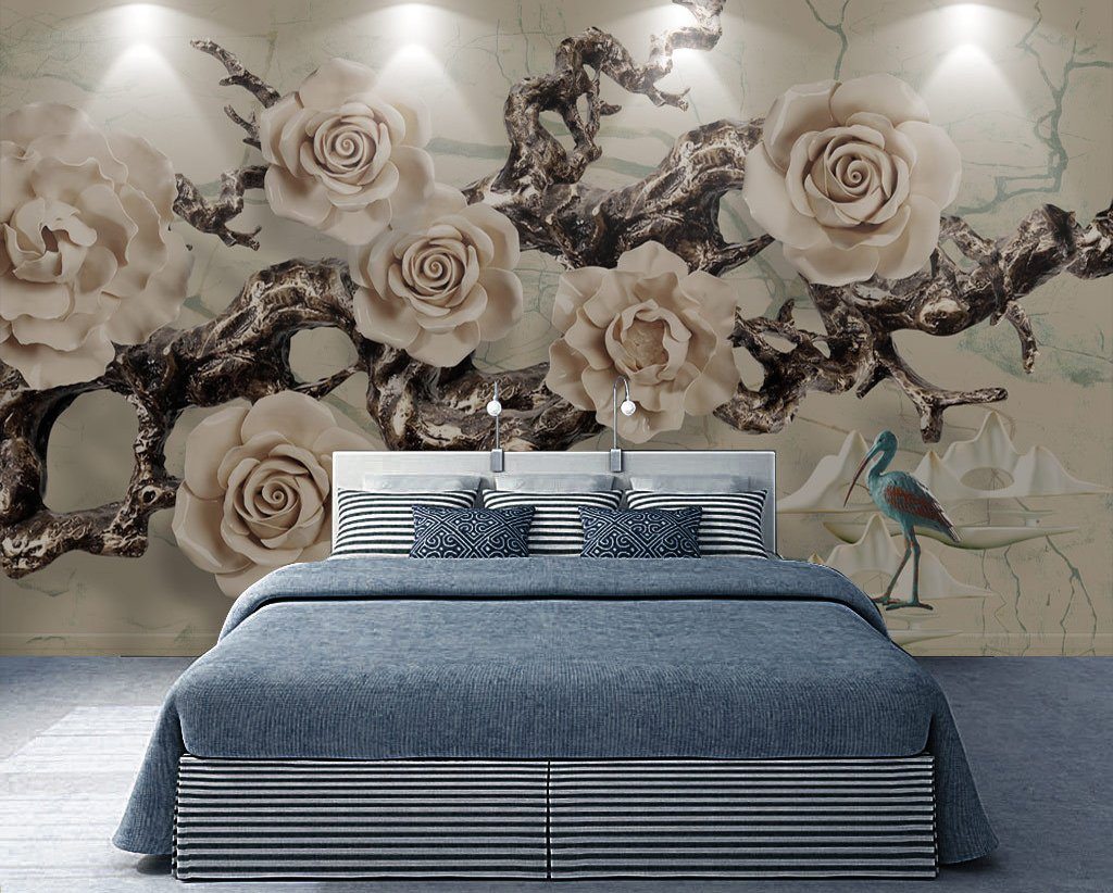 3D Flower Cluster 67 Wall Murals Wallpaper AJ Wallpaper 2 