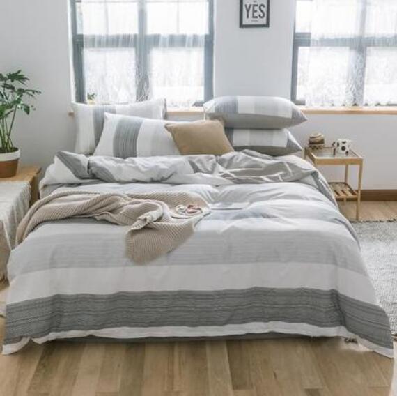 3D Light Dark Gray 15017 Bed Pillowcases Quilt