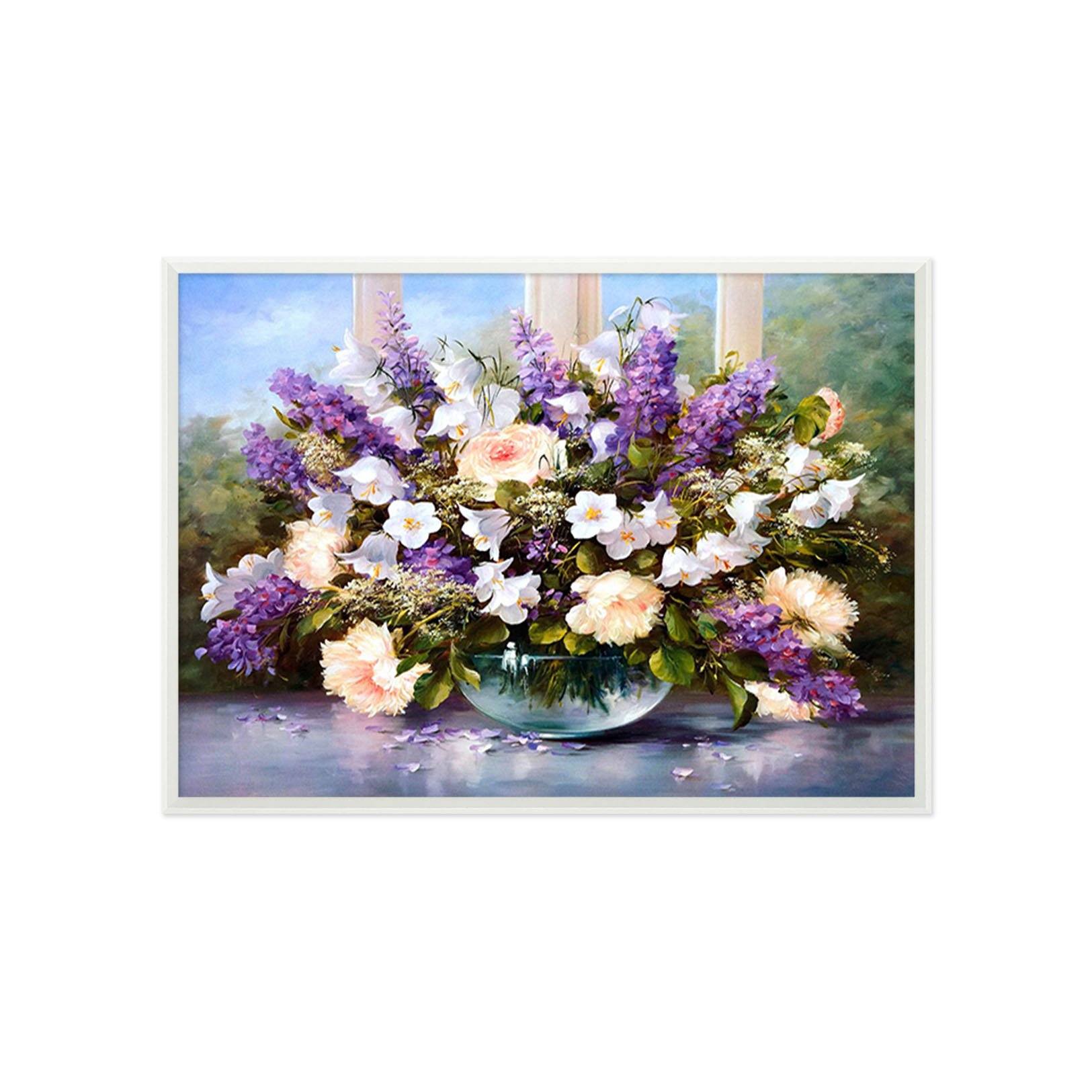 3D flower Pot 120 Fake Framed Print Painting Wallpaper AJ Creativity Home 