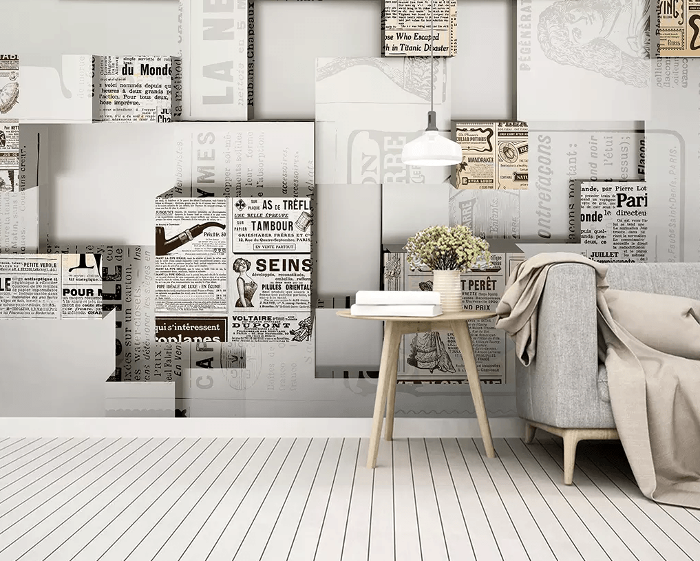 3D Newspaper Wall 402 Wallpaper AJ Wallpaper 2 