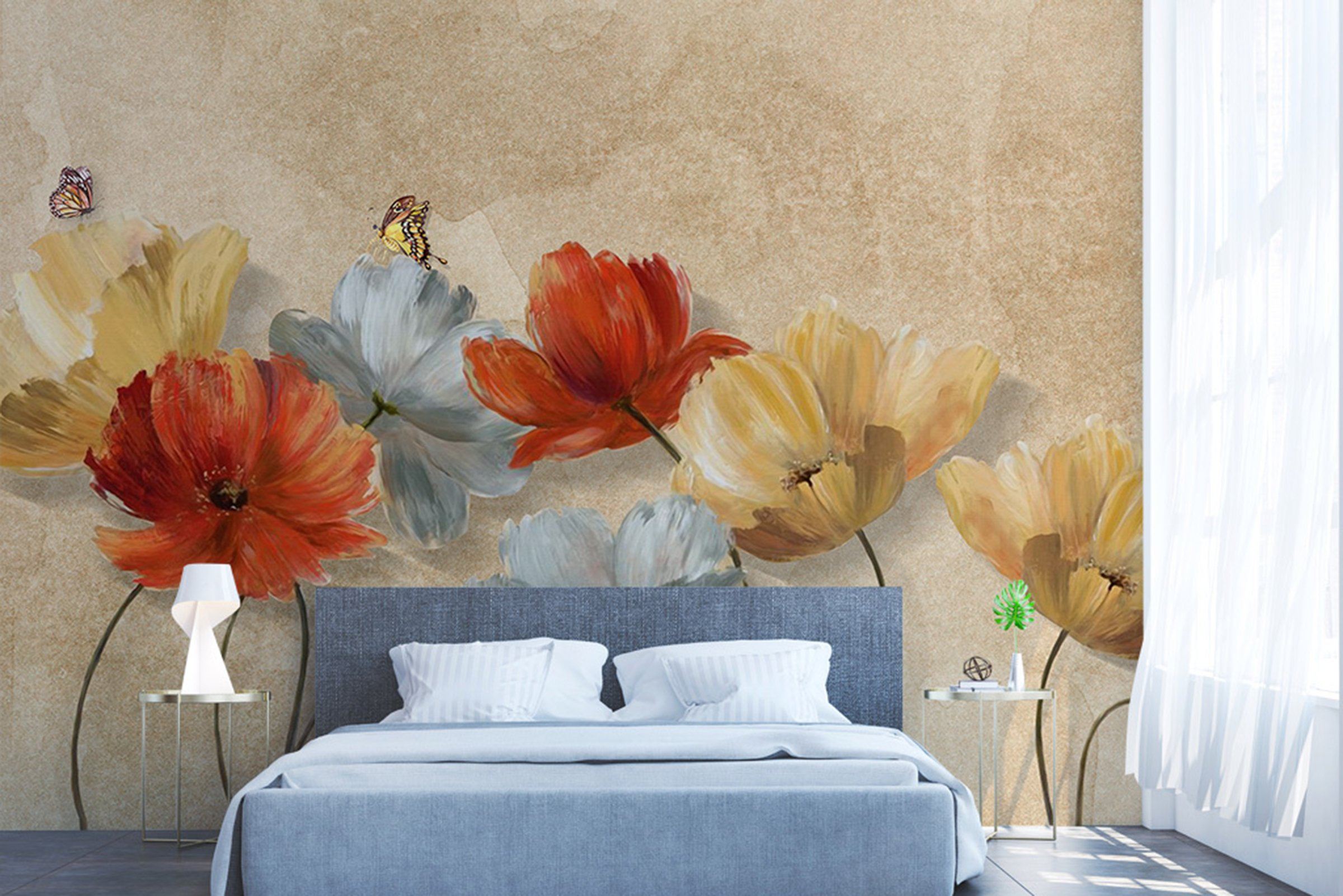 3D Flowers 326 Wall Murals Wallpaper AJ Wallpaper 2 