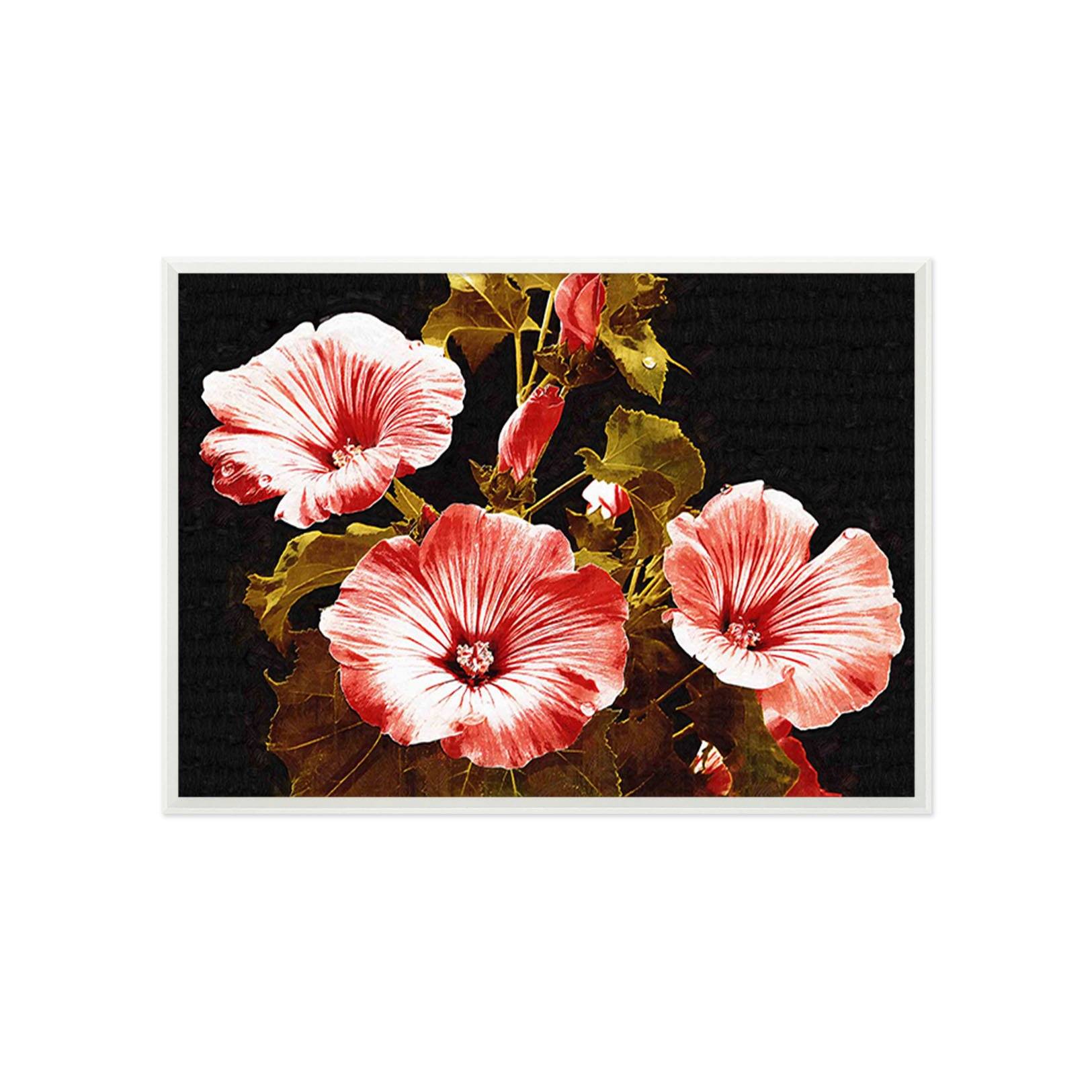 3D Big Red Flower 020 Fake Framed Print Painting Wallpaper AJ Creativity Home 