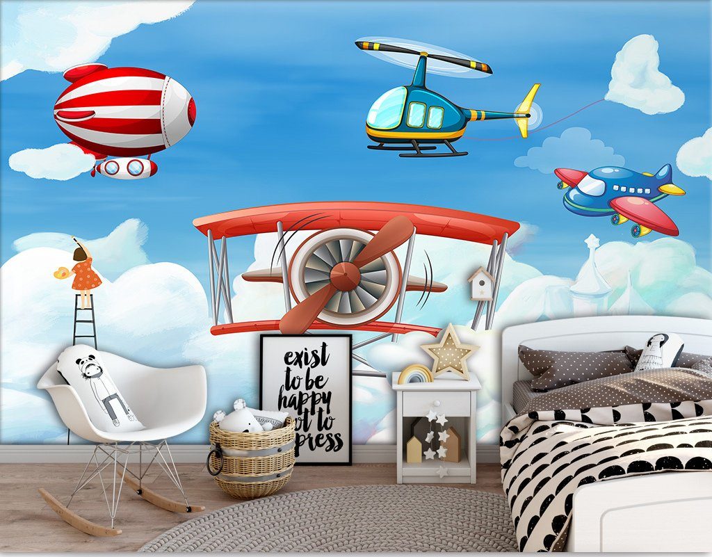 3D Aircraft 842 Wall Murals Wallpaper AJ Wallpaper 2 