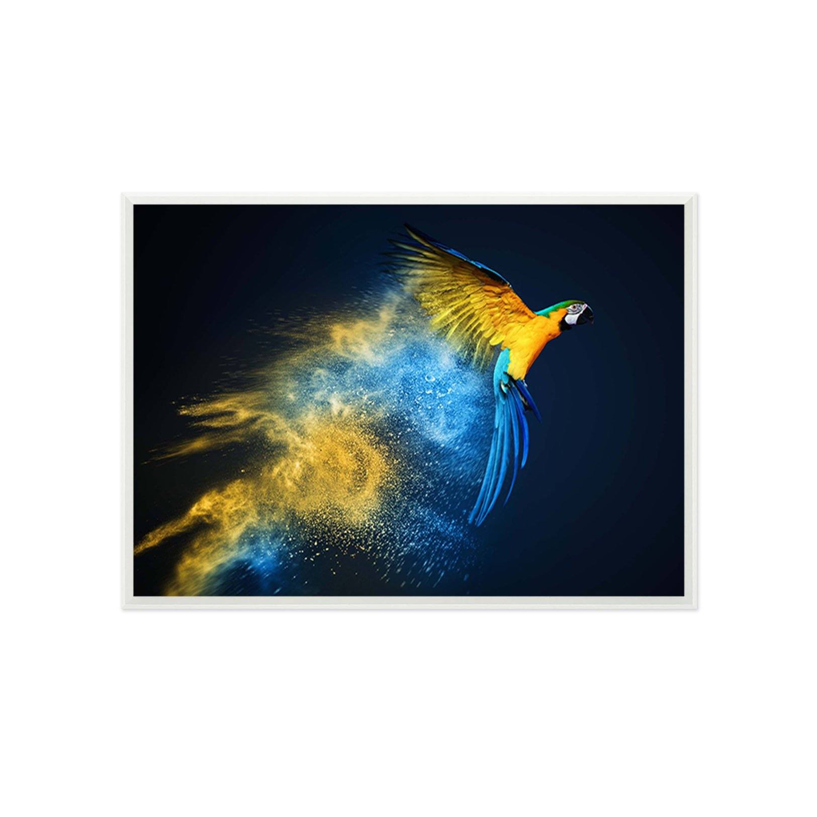 3D Parrot Flying 178 Fake Framed Print Painting Wallpaper AJ Creativity Home 