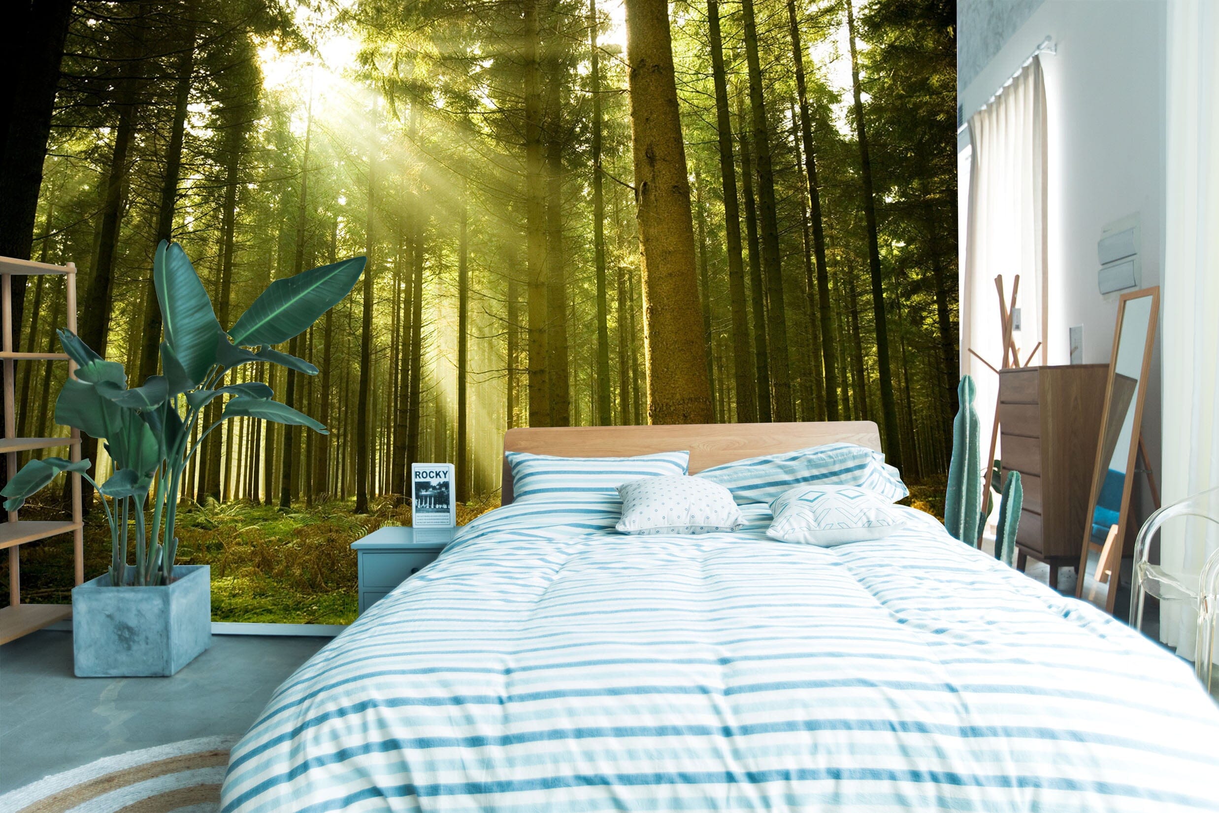 3D Forest Sunlight 119 Wall Murals Wallpaper AJ Wallpaper 2 