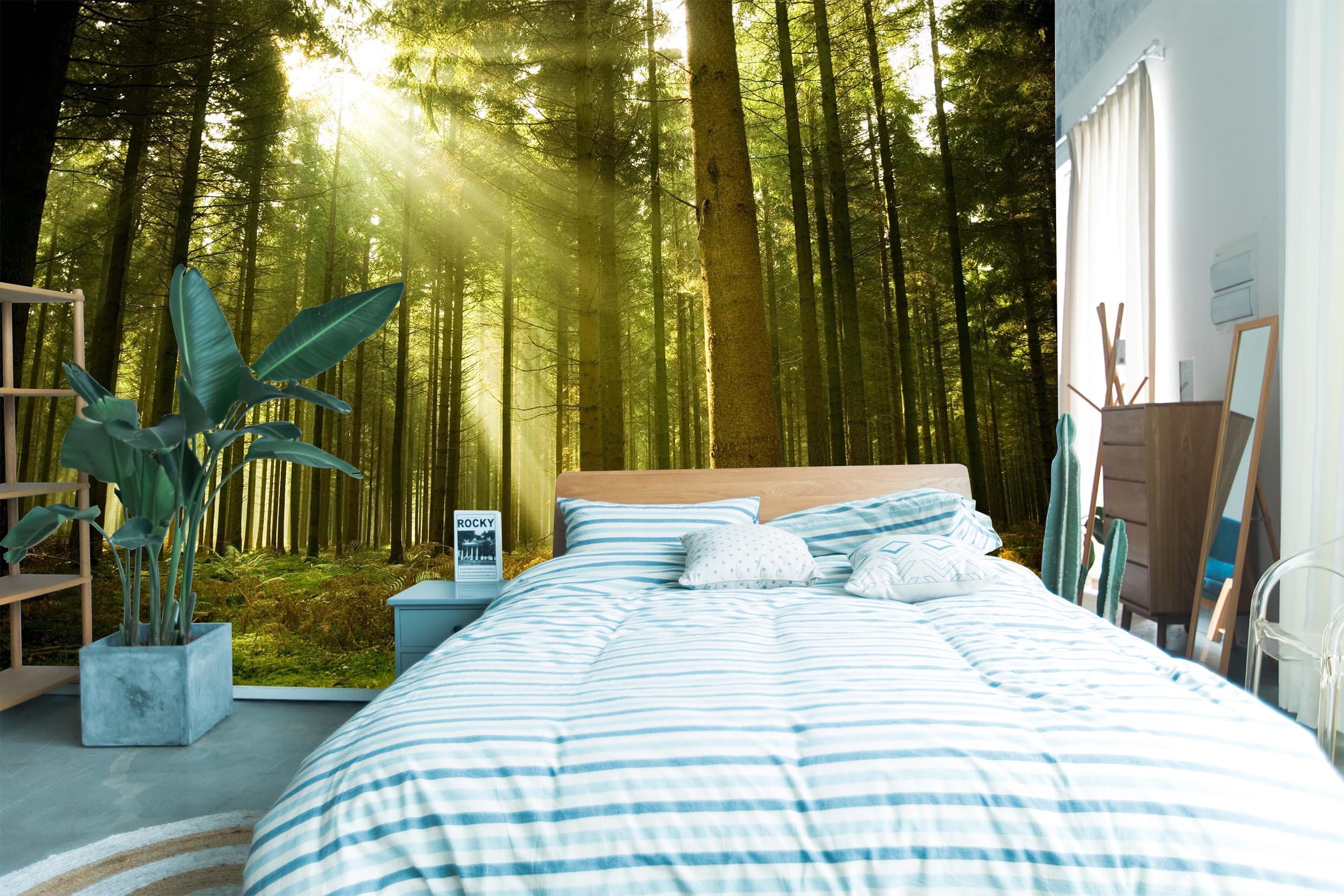 3D Forest Sunlight 152 Wall Murals Wallpaper AJ Wallpaper 2 