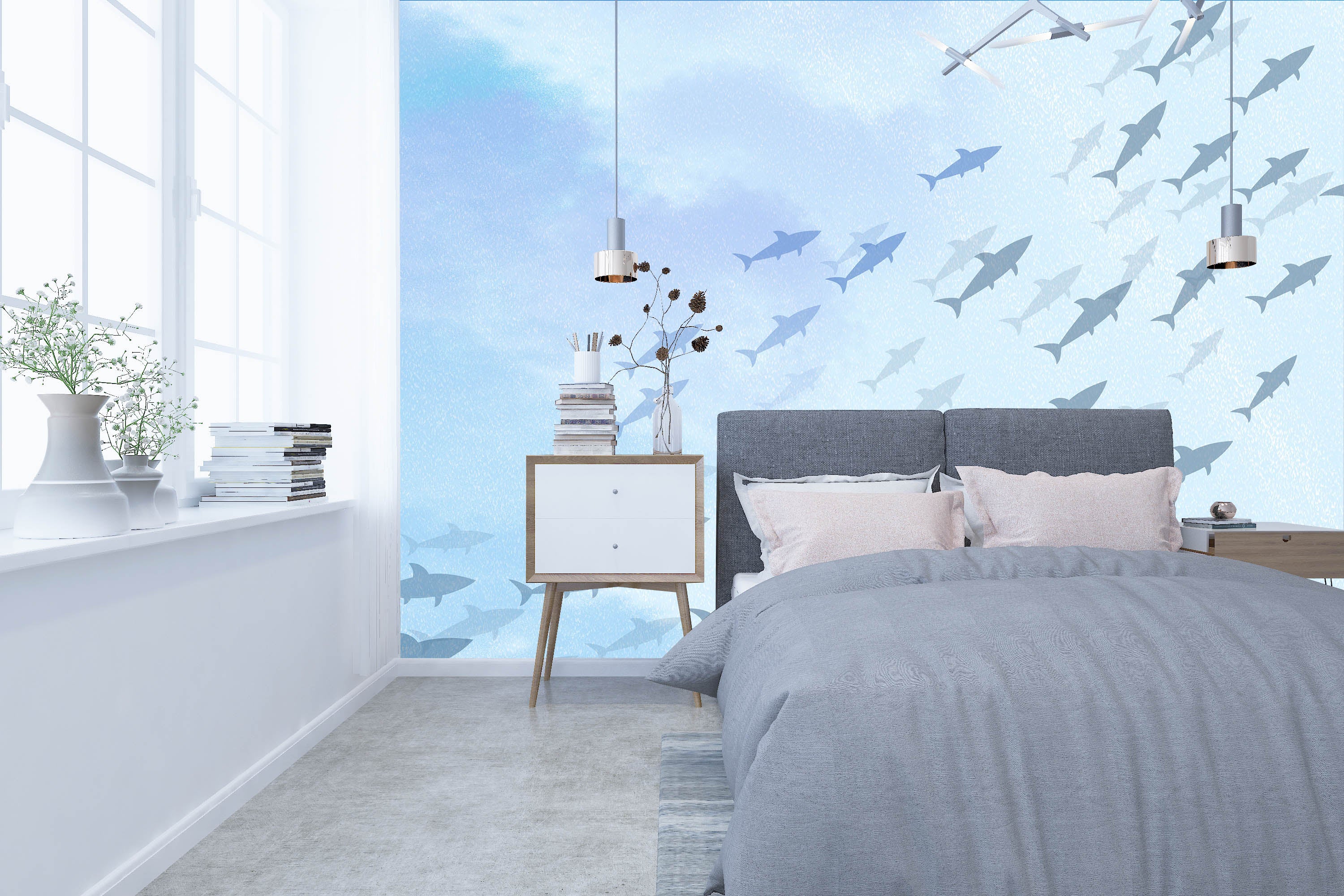 3D Sea Fish 009 Wall Murals