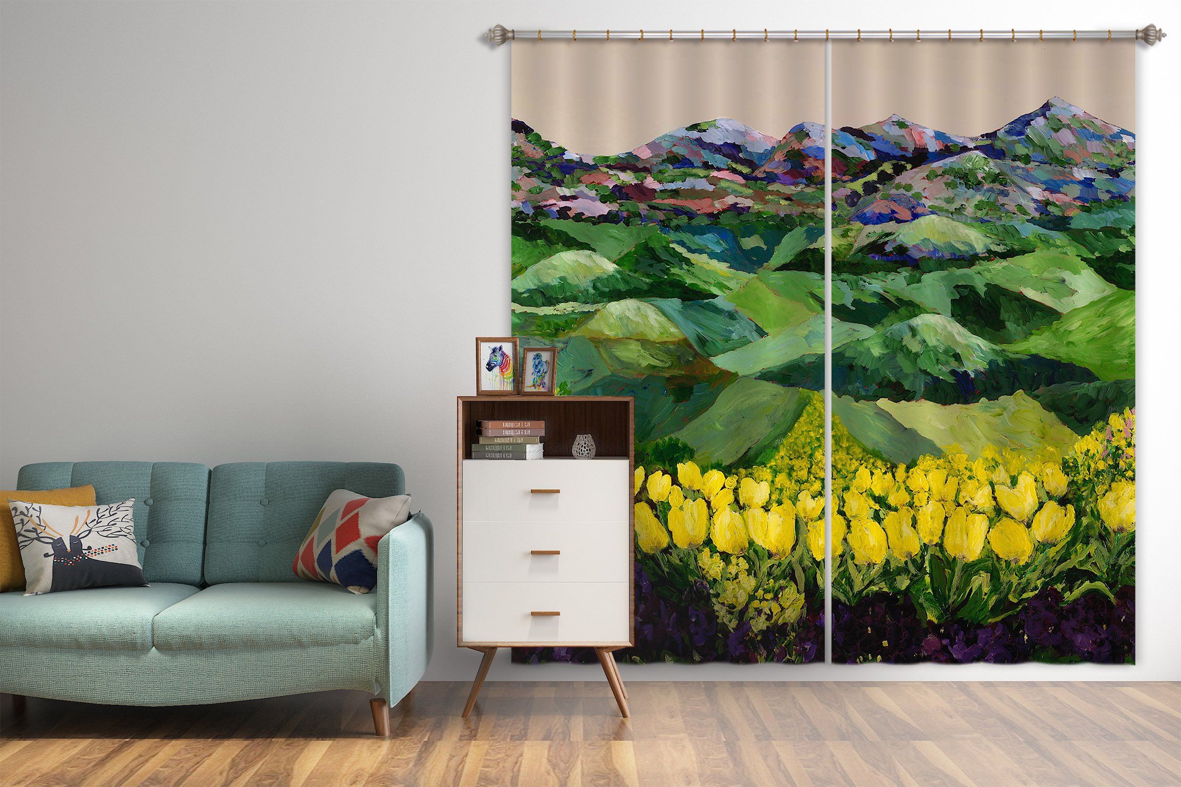 3D Beautiful Field 143 Allan P. Friedlander Curtain Curtains Drapes Curtains AJ Creativity Home 