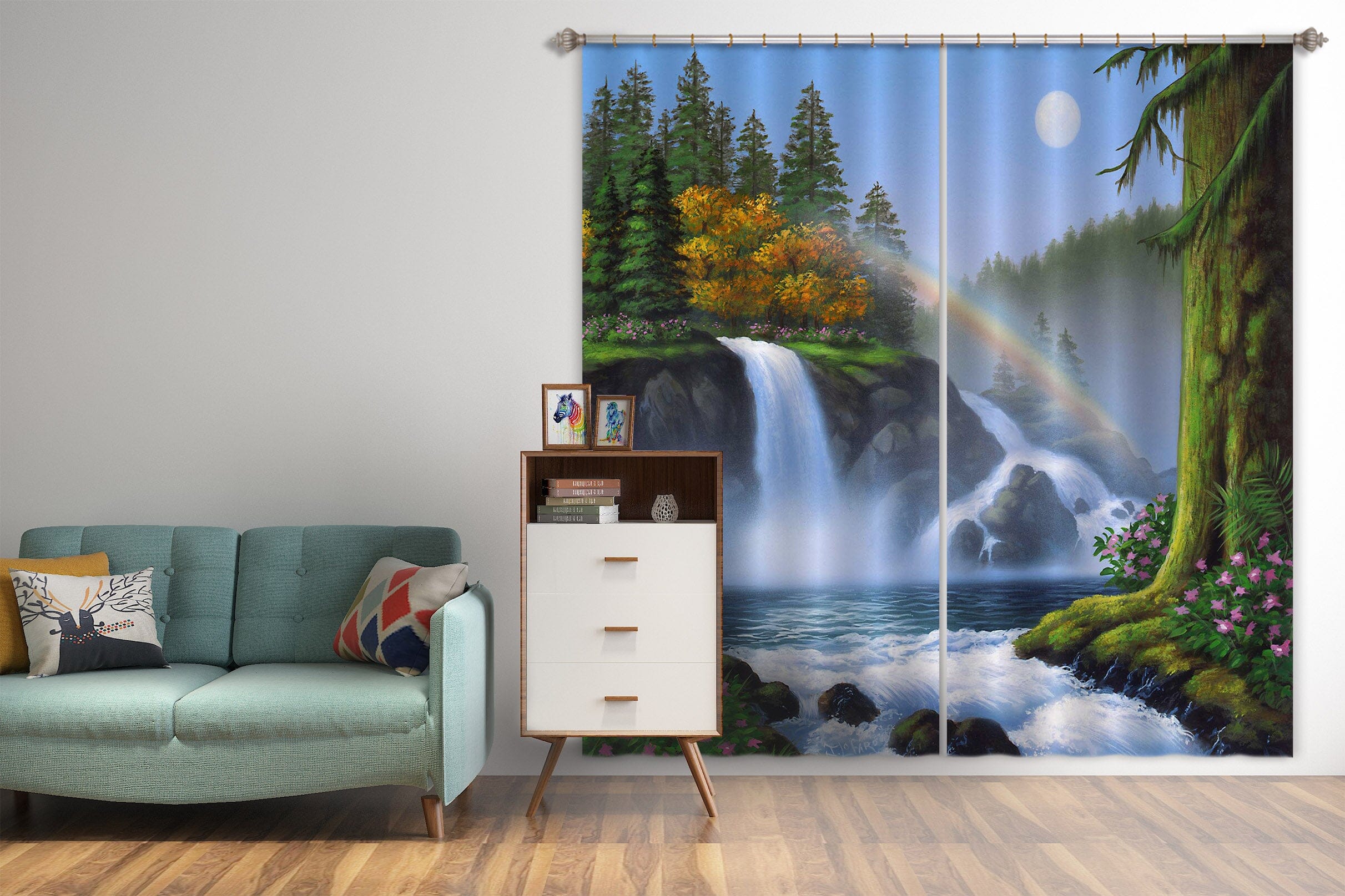 3D Waterfall 078 Jerry LoFaro Curtain Curtains Drapes Curtains AJ Creativity Home 