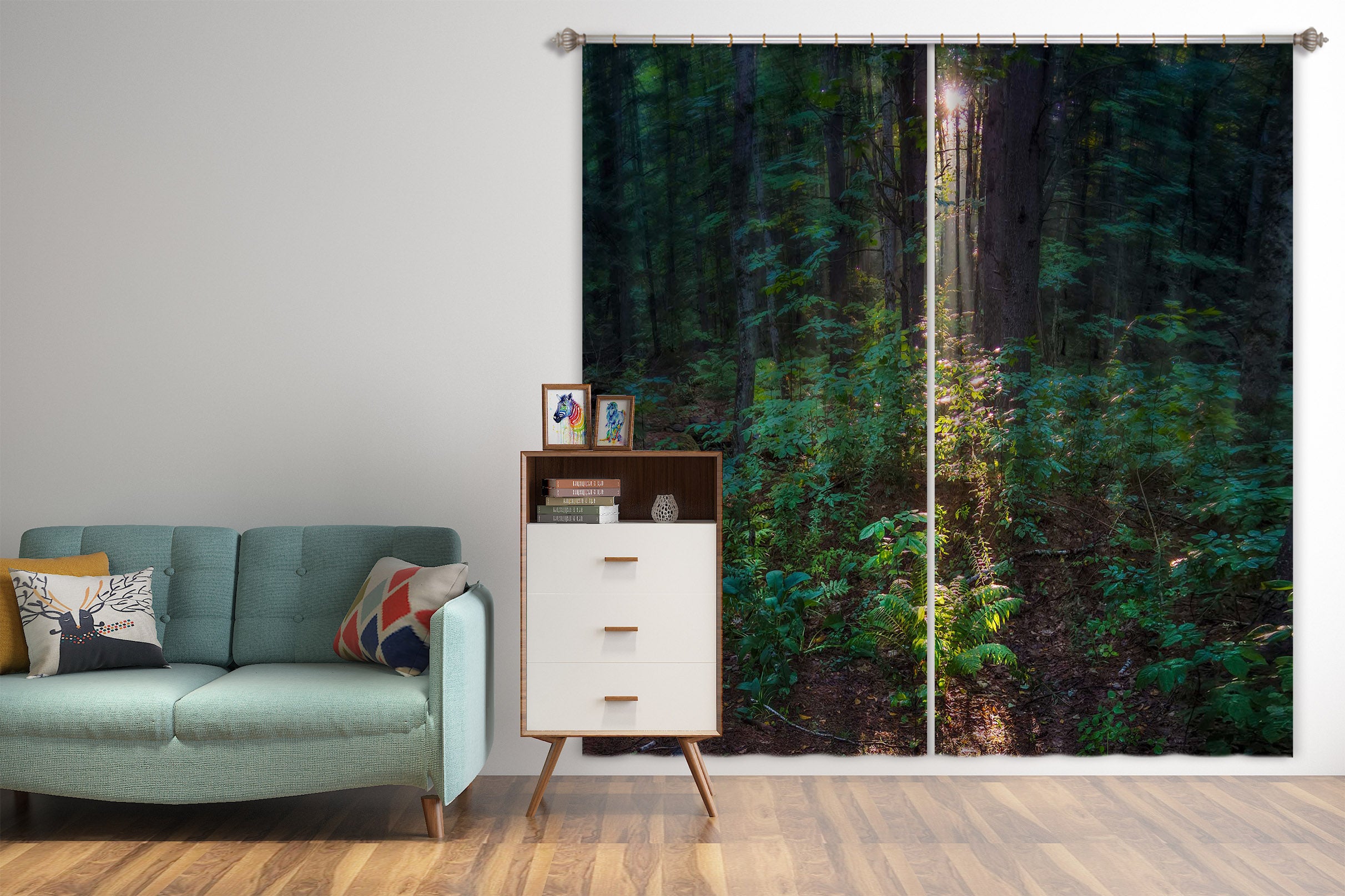 3D Jungle 86057 Jerry LoFaro Curtain Curtains Drapes