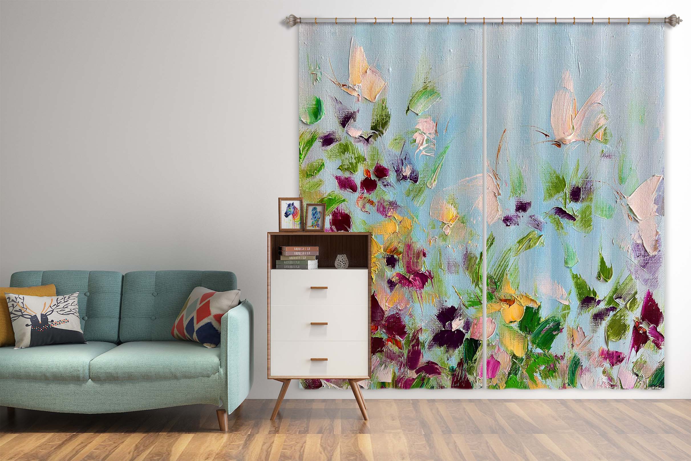 3D Butterfly Garden 2401 Skromova Marina Curtain Curtains Drapes