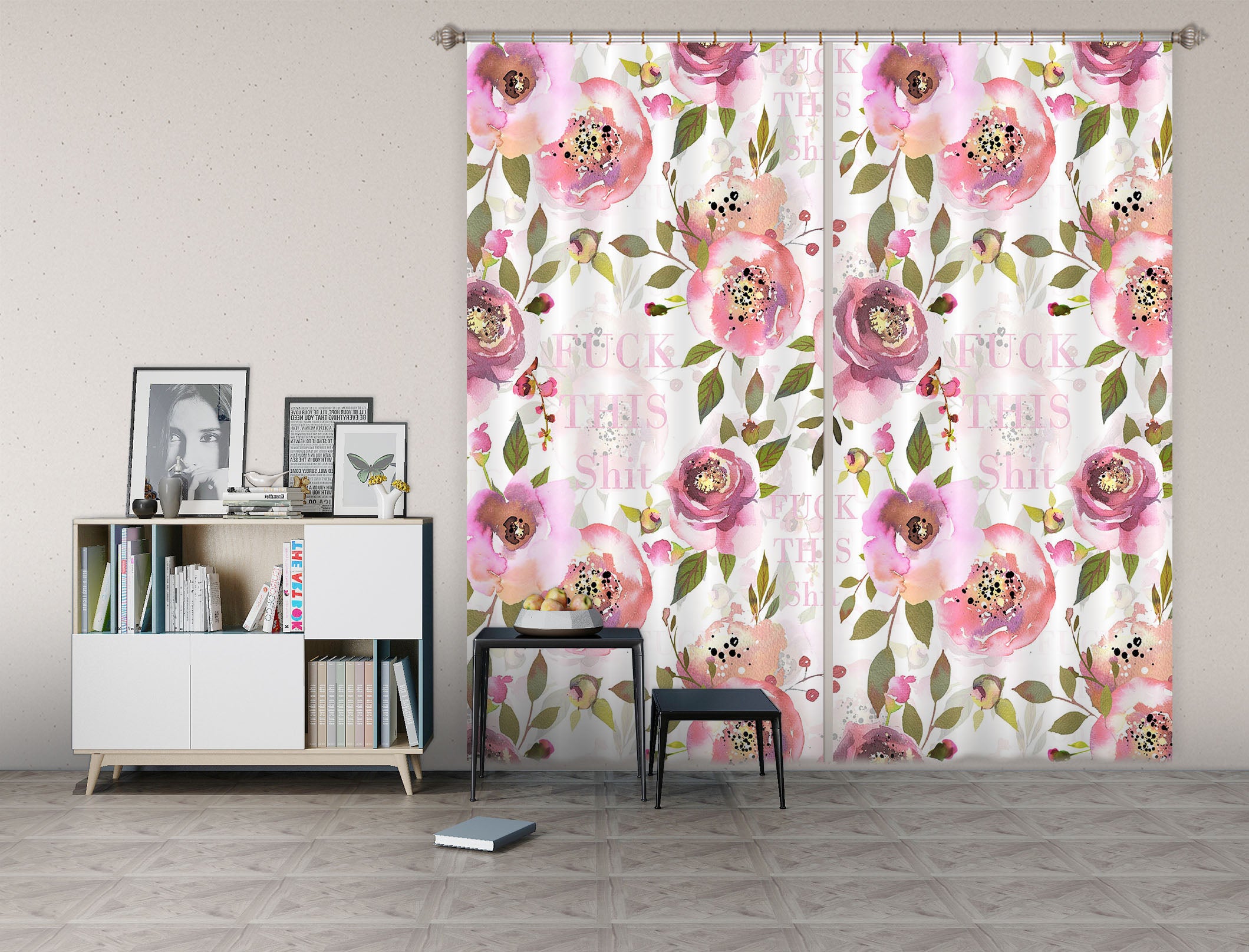 3D Pattern Flower 222 Uta Naumann Curtain Curtains Drapes