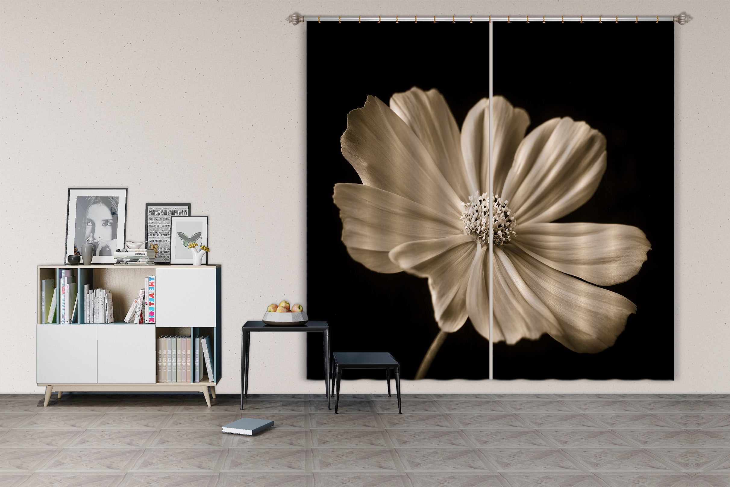 3D Modern Flowers 6306 Assaf Frank Curtain Curtains Drapes