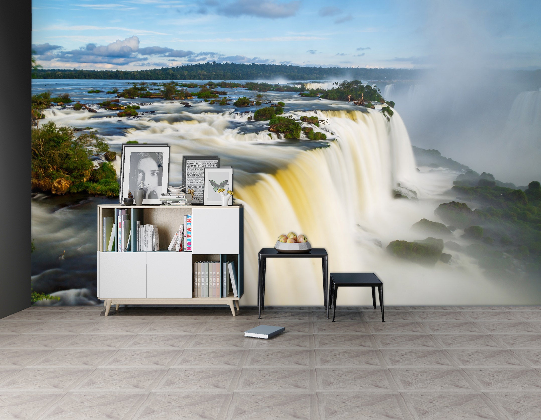 3D White Waterfall 1106 Wall Murals