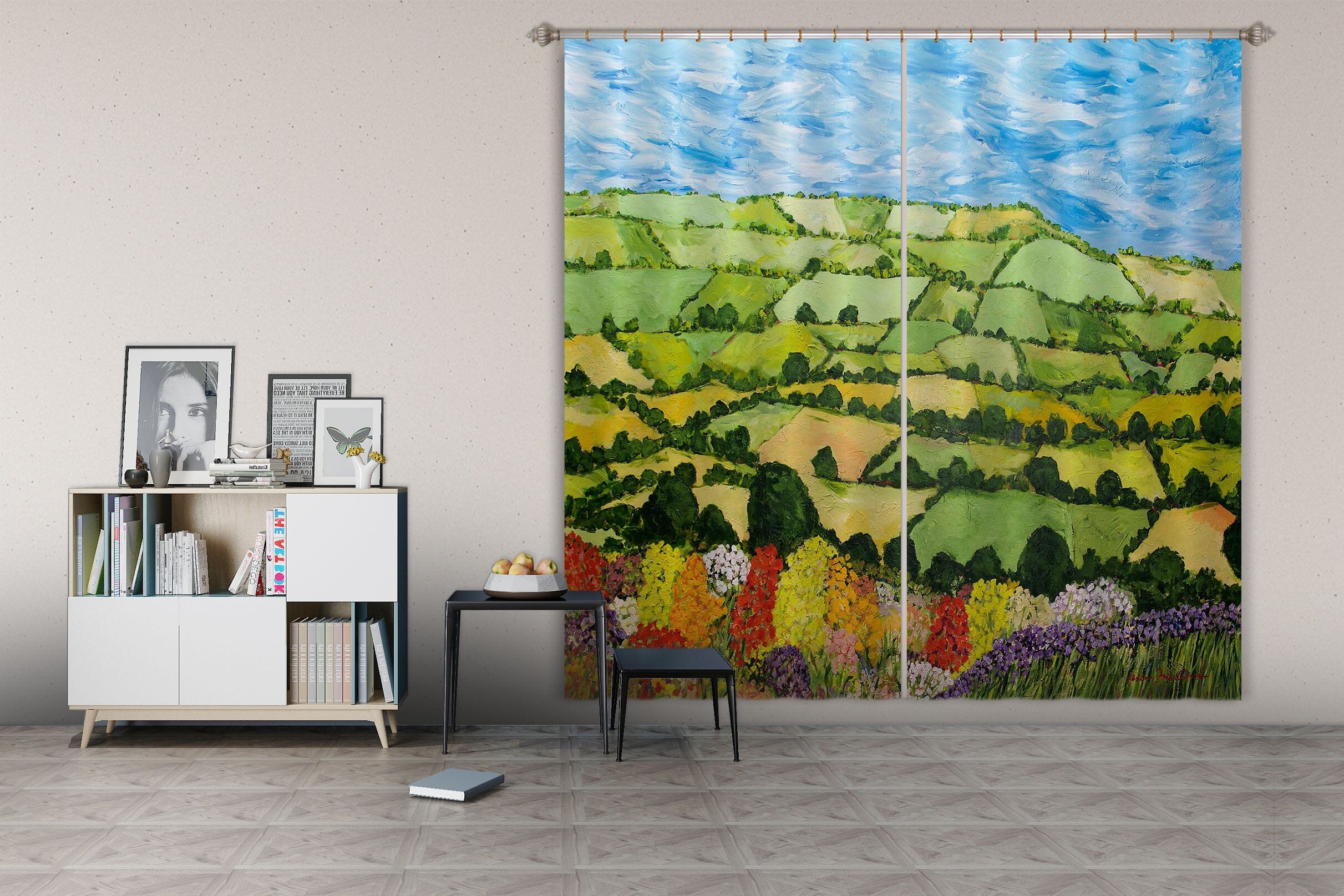 3D Summer Sunshine 263 Allan P. Friedlander Curtain Curtains Drapes Curtains AJ Creativity Home 