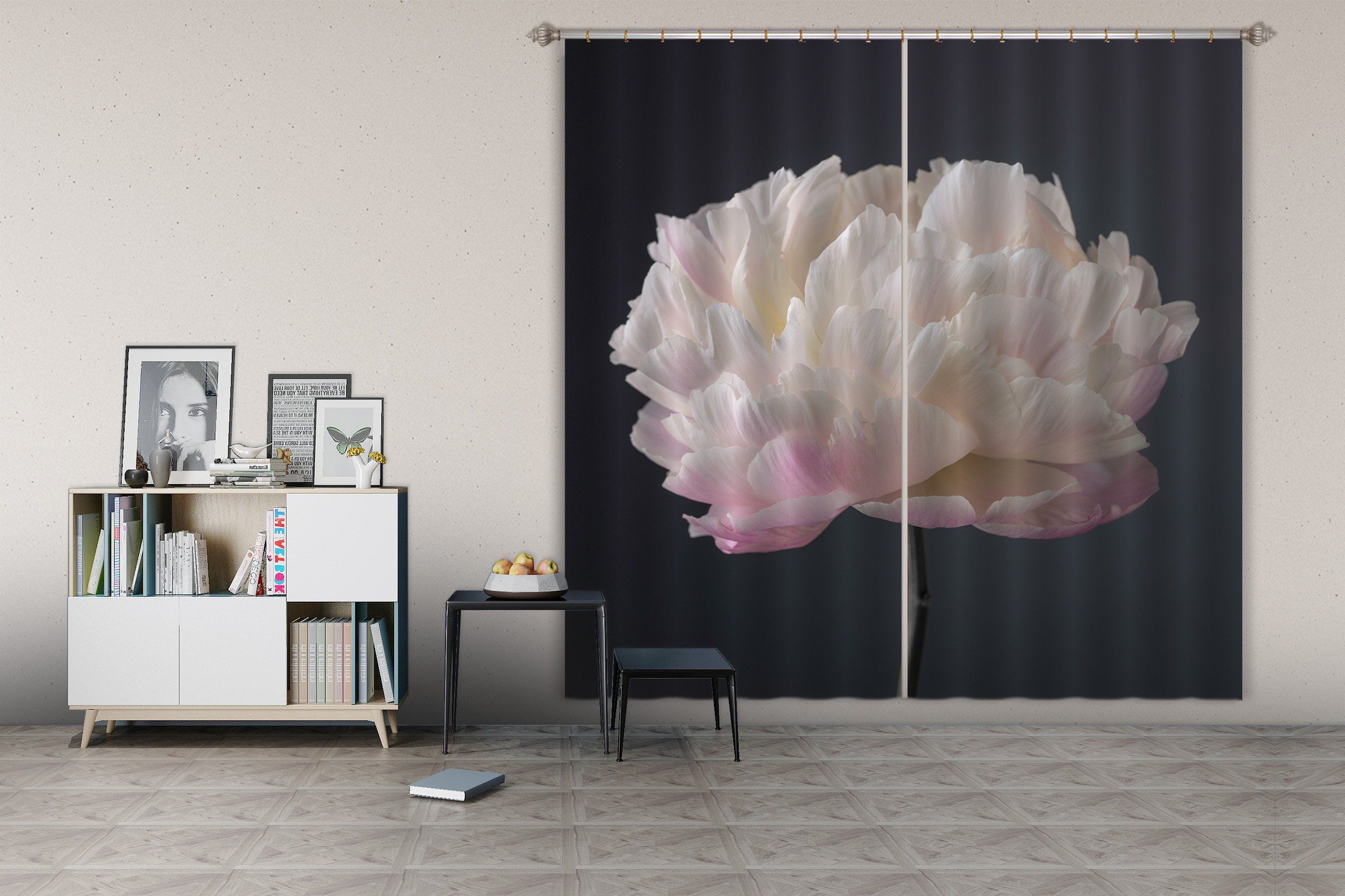 3D Beautiful Flowers 014 TAssaf Frank Curtain Curtains Drapes Curtains AJ Creativity Home 