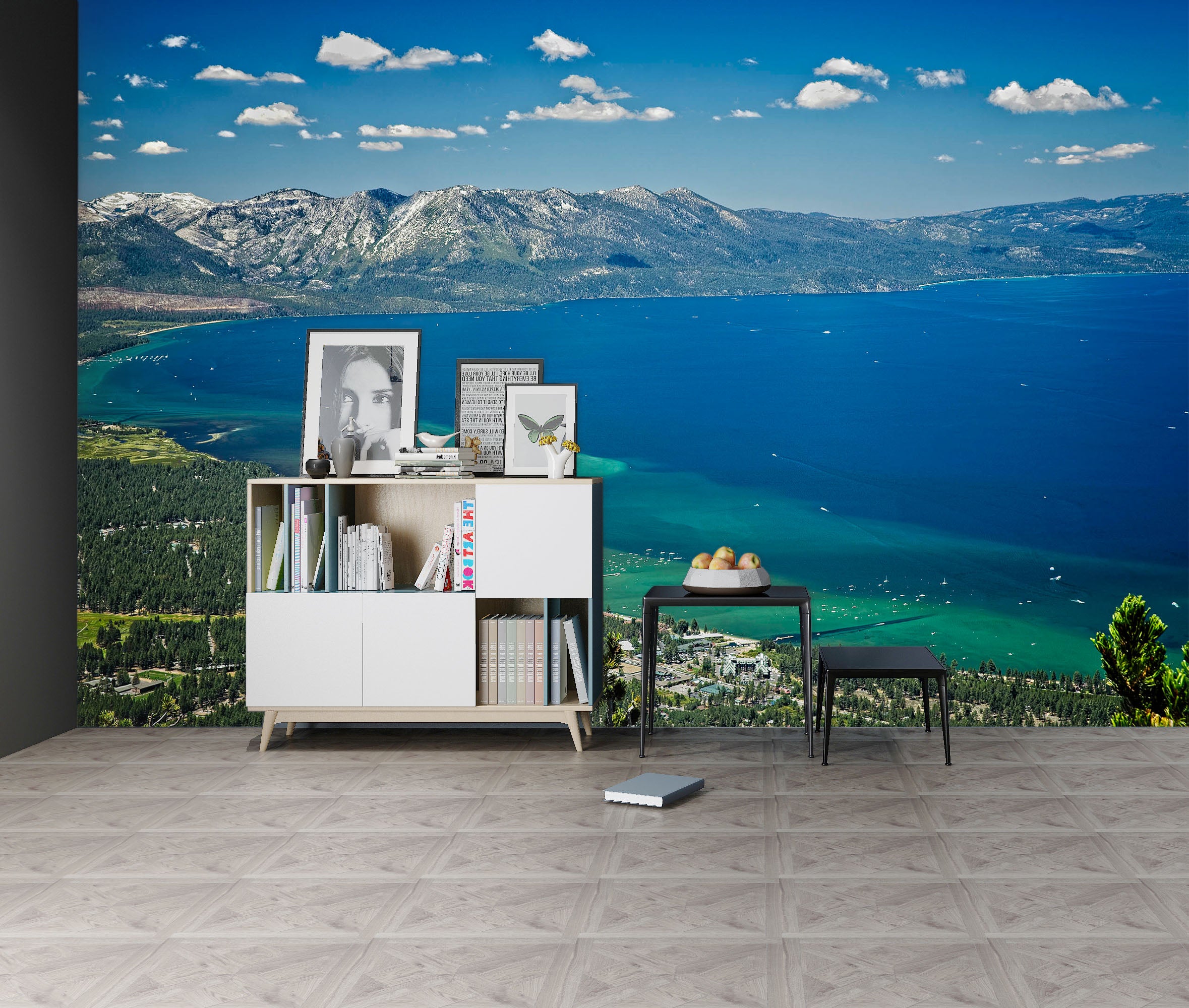 3D Sea Mountains 61170 Kathy Barefield Wall Mural Wall Murals