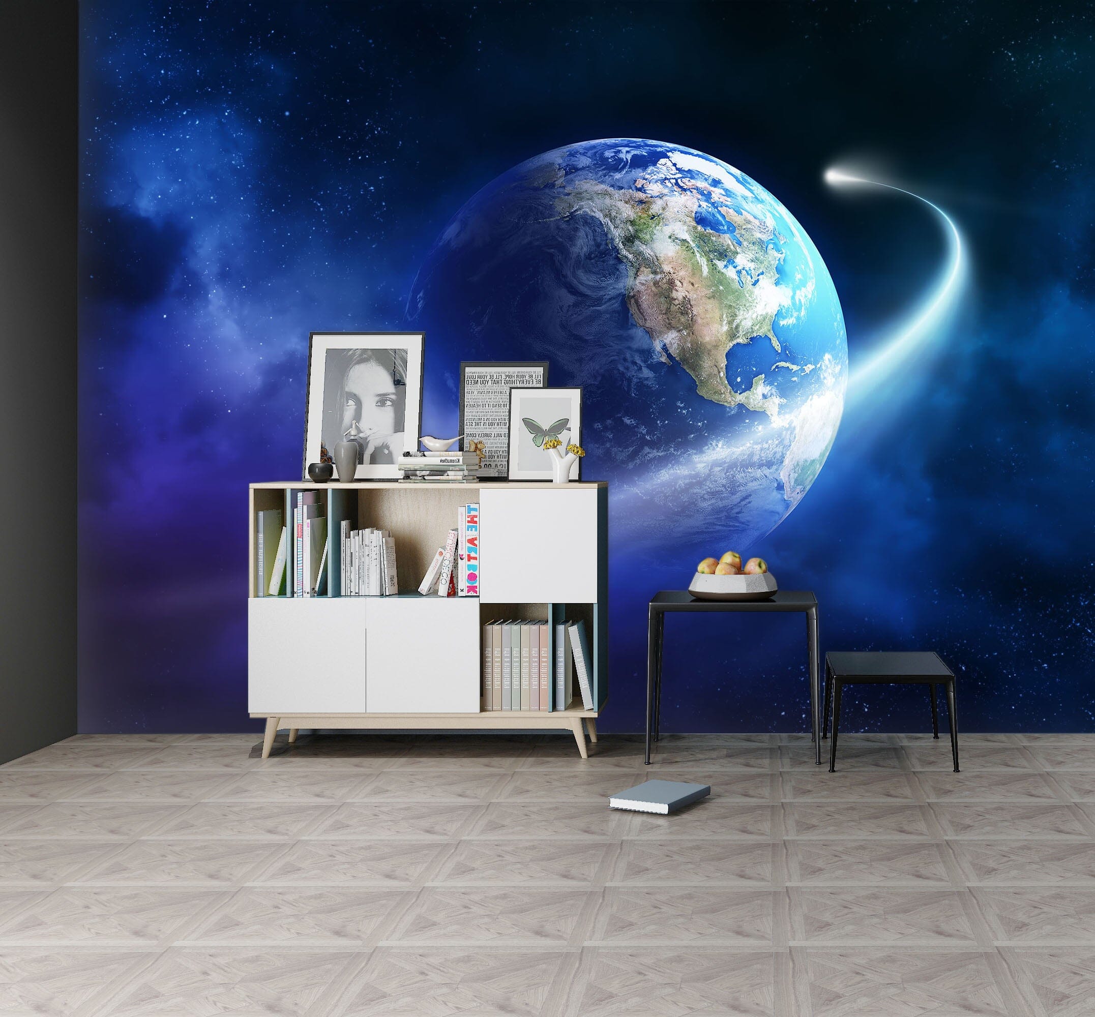 3D Galaxy Earth 024 Wall Murals Wallpaper AJ Wallpaper 2 