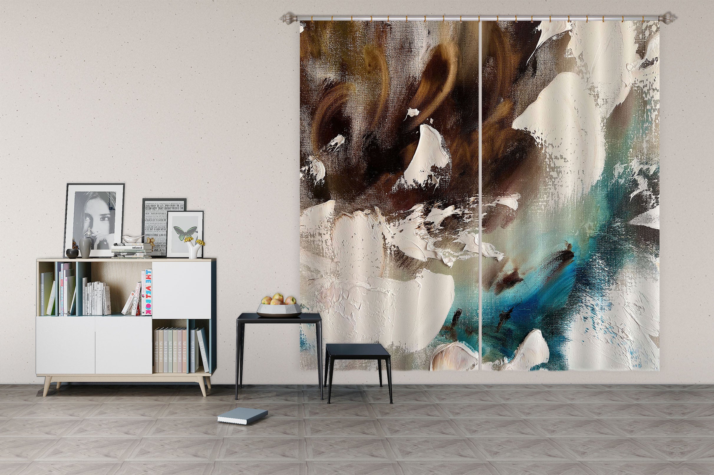 3D Graffiti Paint 2402 Skromova Marina Curtain Curtains Drapes