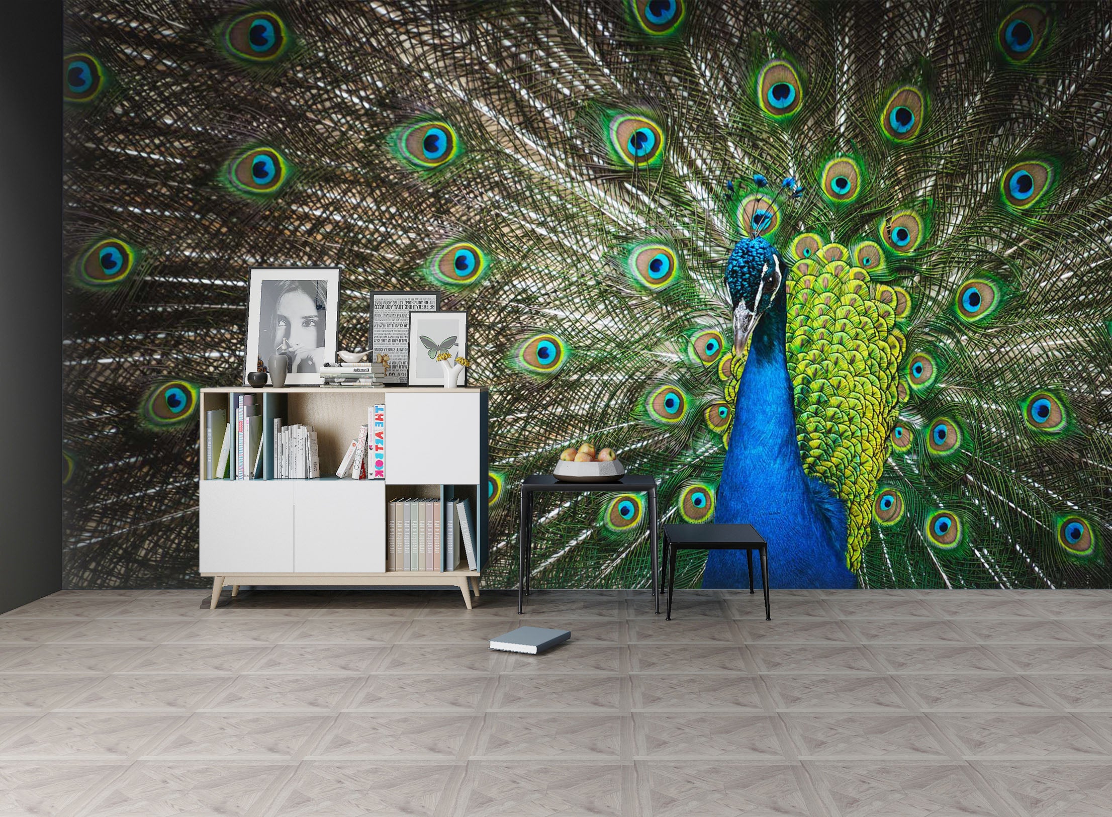 3D Beautiful Peacock 211 Wall Murals