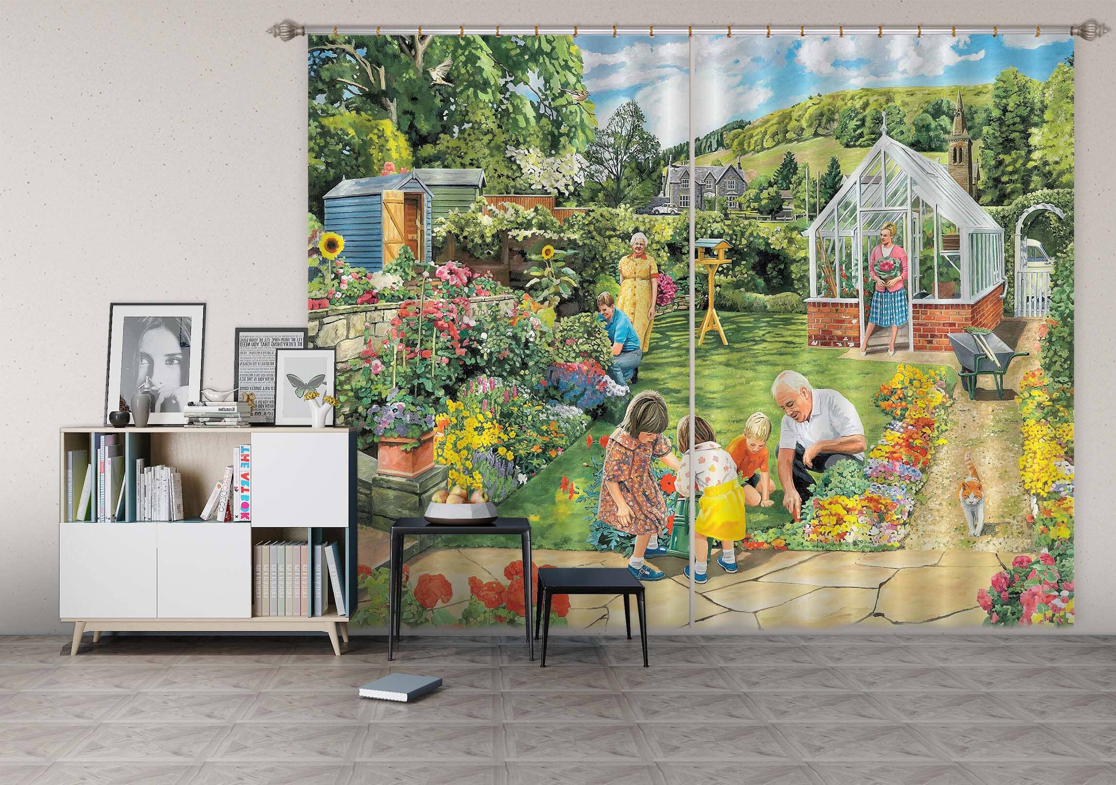 3D Gardening With Grandad 065 Trevor Mitchell Curtain Curtains Drapes Curtains AJ Creativity Home 