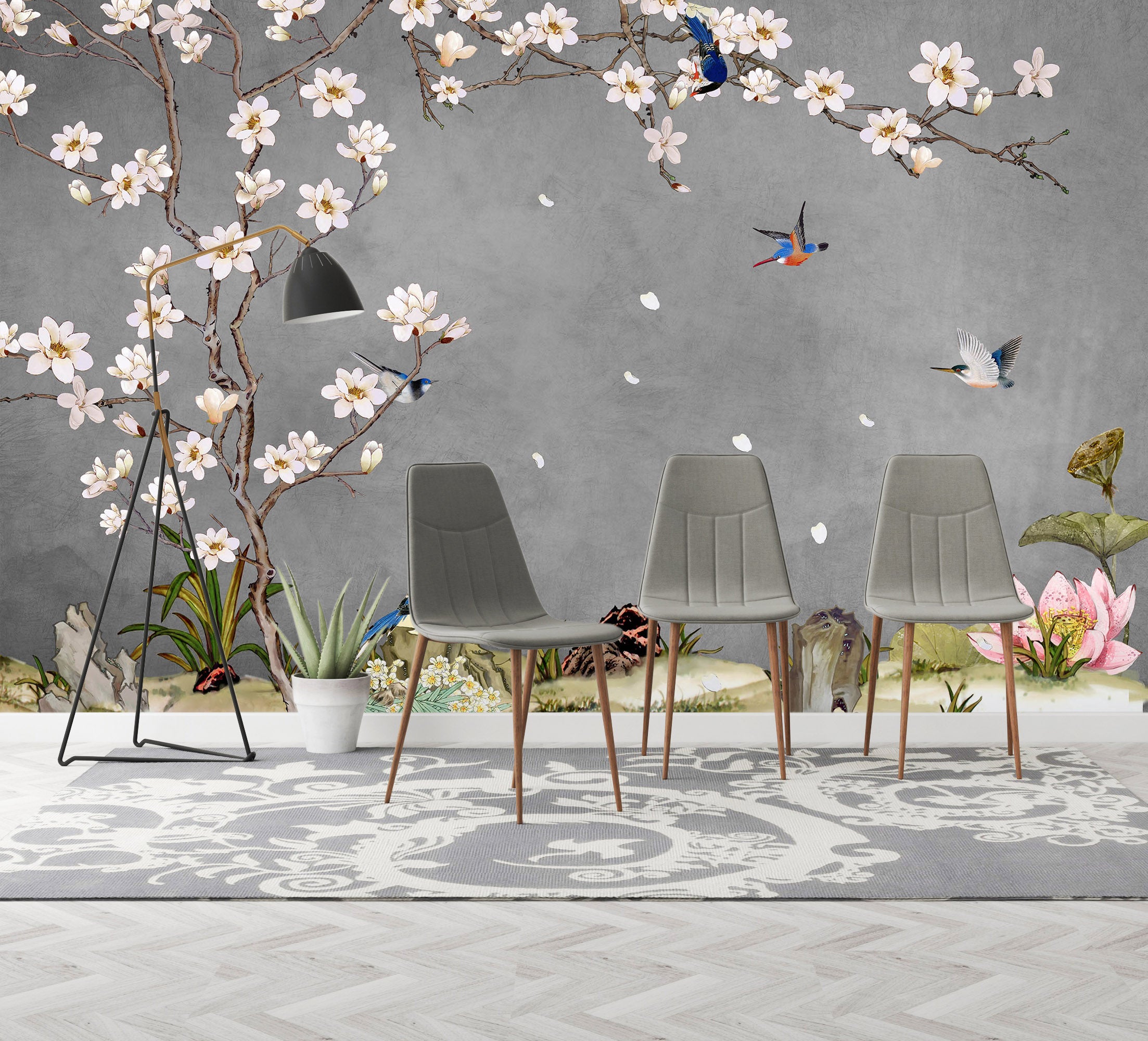 3D Peach Blossom 1458 Wall Murals