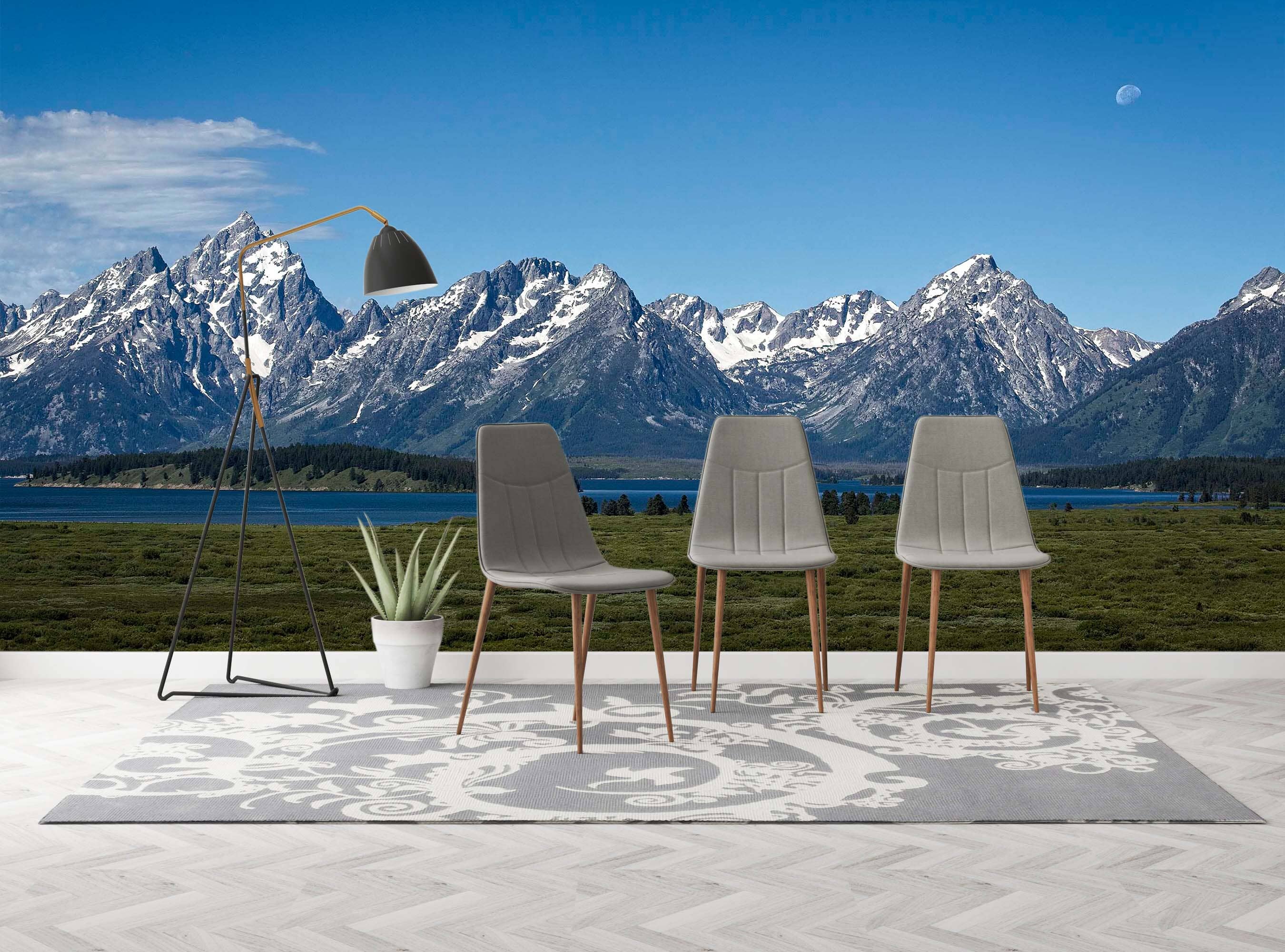 3D Distant Mountains 118 Kathy Barefield Wall Mural Wall Murals Wallpaper AJ Wallpaper 2 