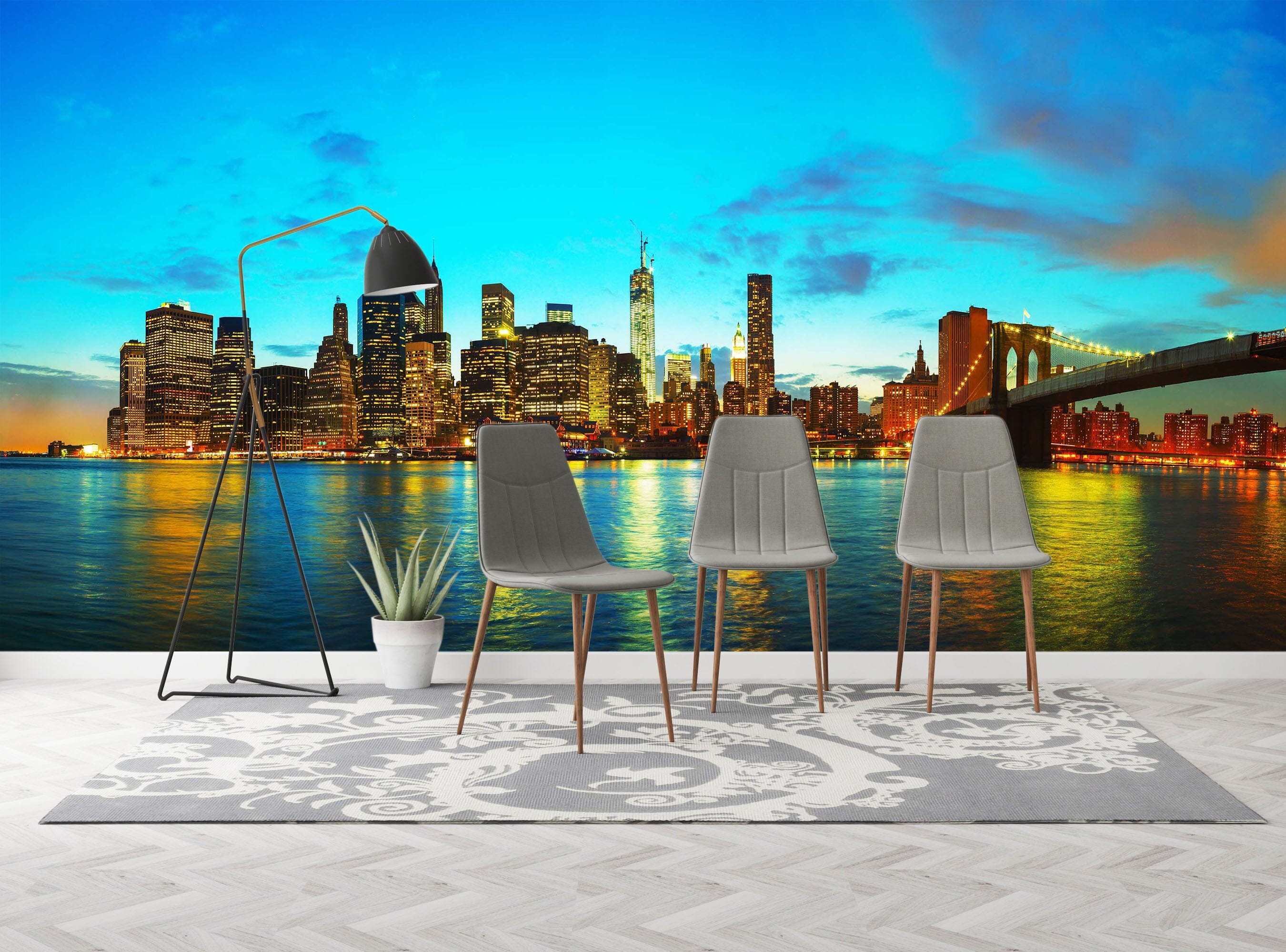 3D City Lights 1449 Wall Murals Wallpaper AJ Wallpaper 2 