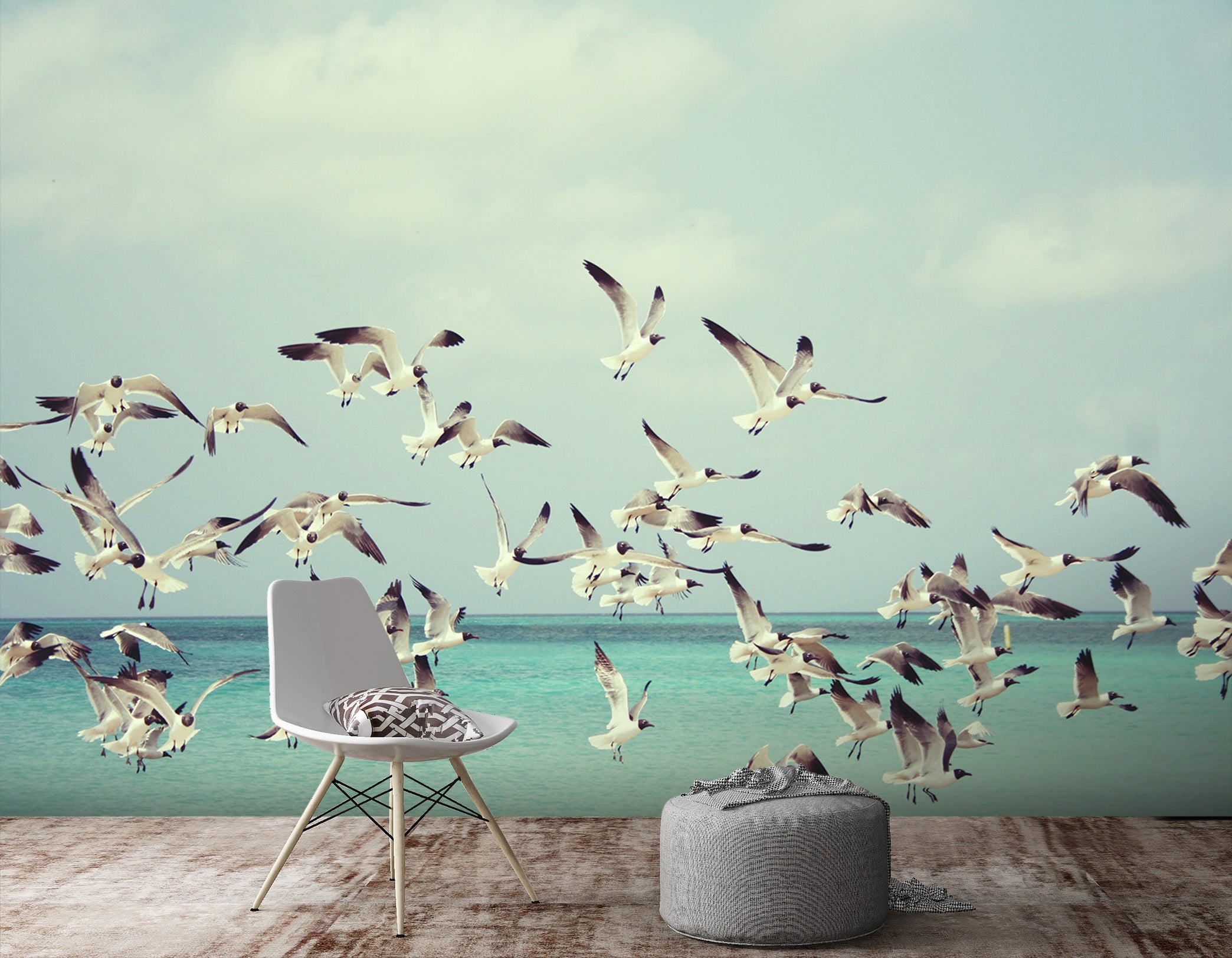 3D Seagull Group 262 Wall Murals