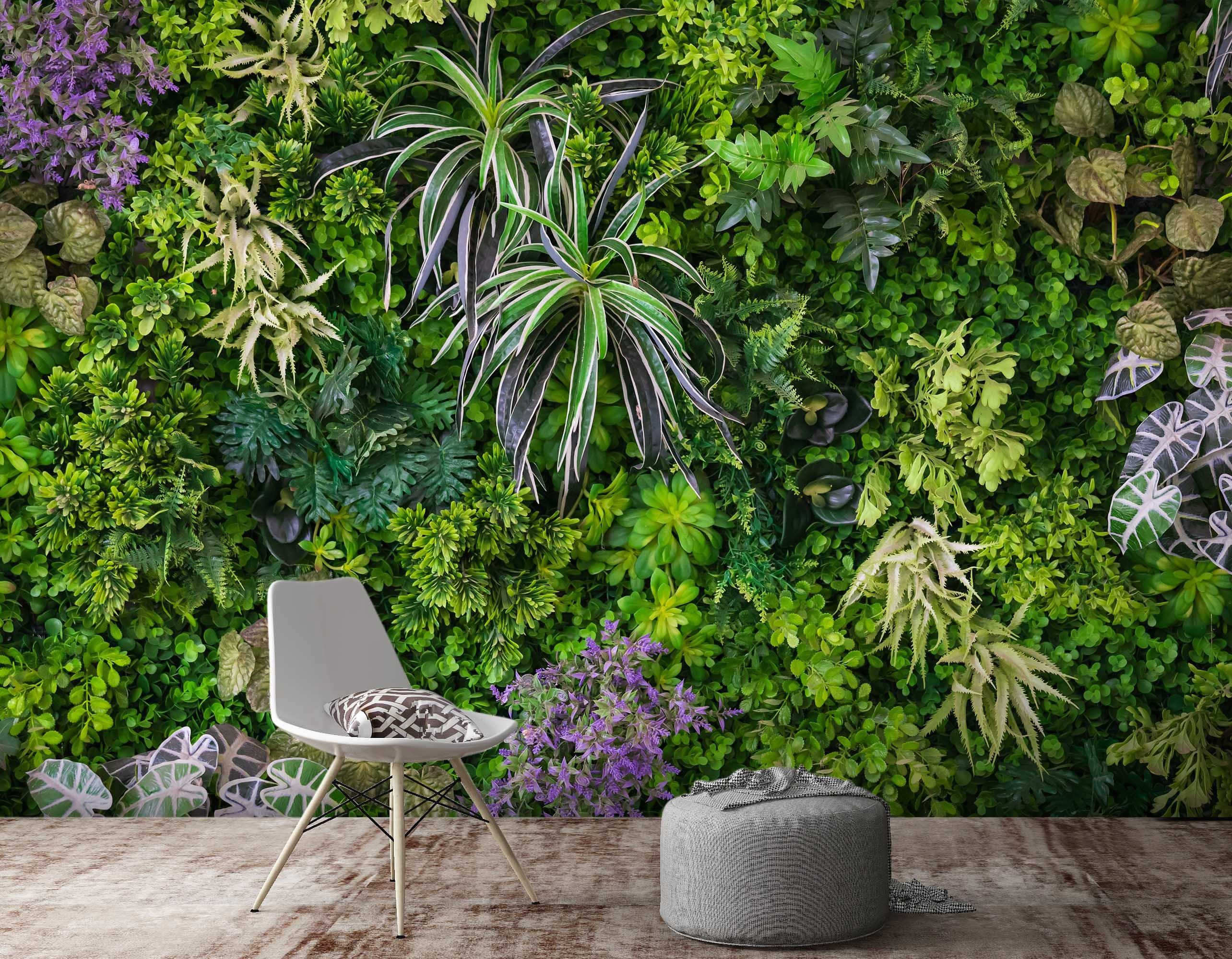 3D Lush Plant Wall 5345 Wallpaper AJ Wallpaper 2 