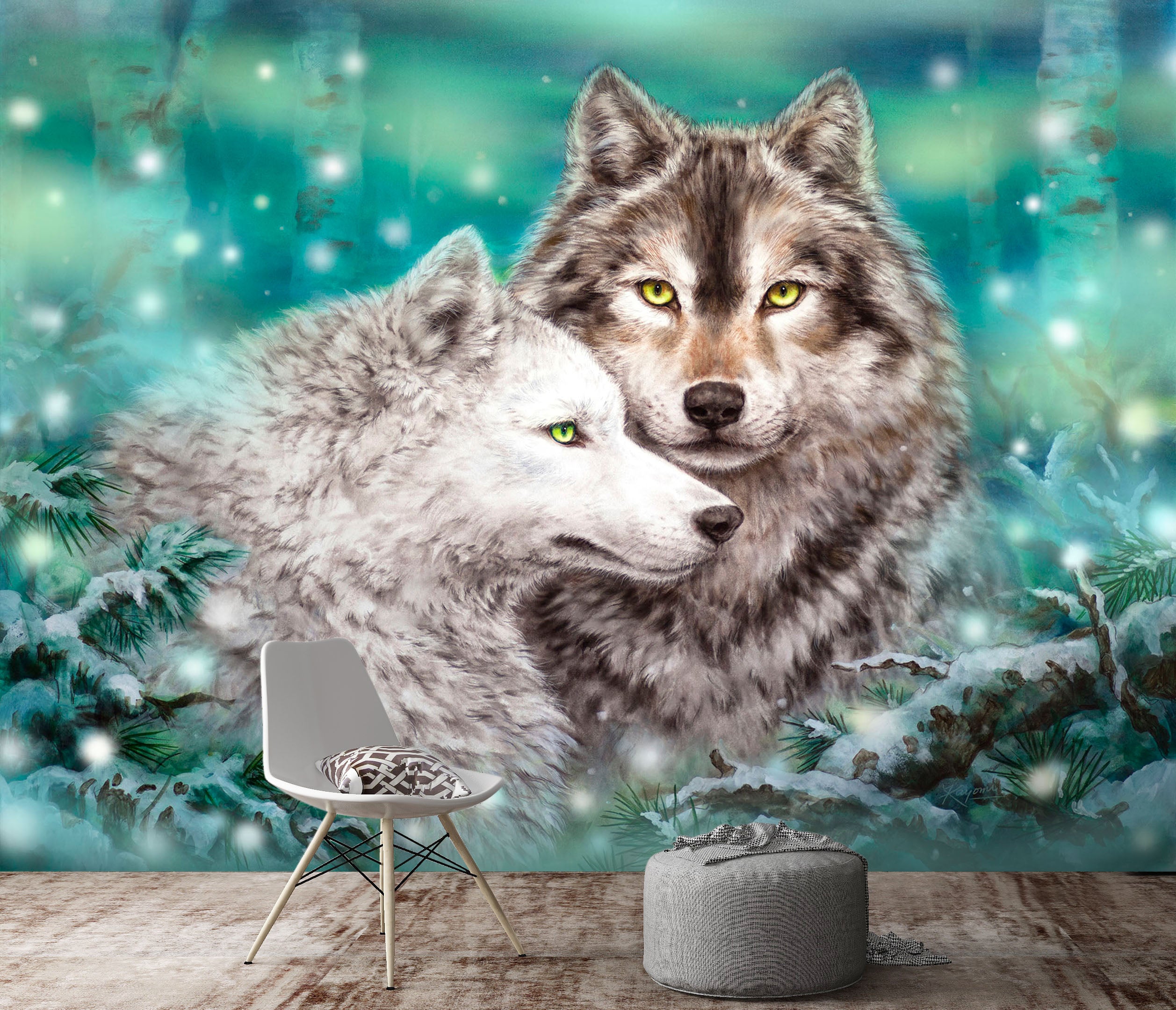 3D Animal Wolf 5457 Kayomi Harai Wall Mural Wall Murals