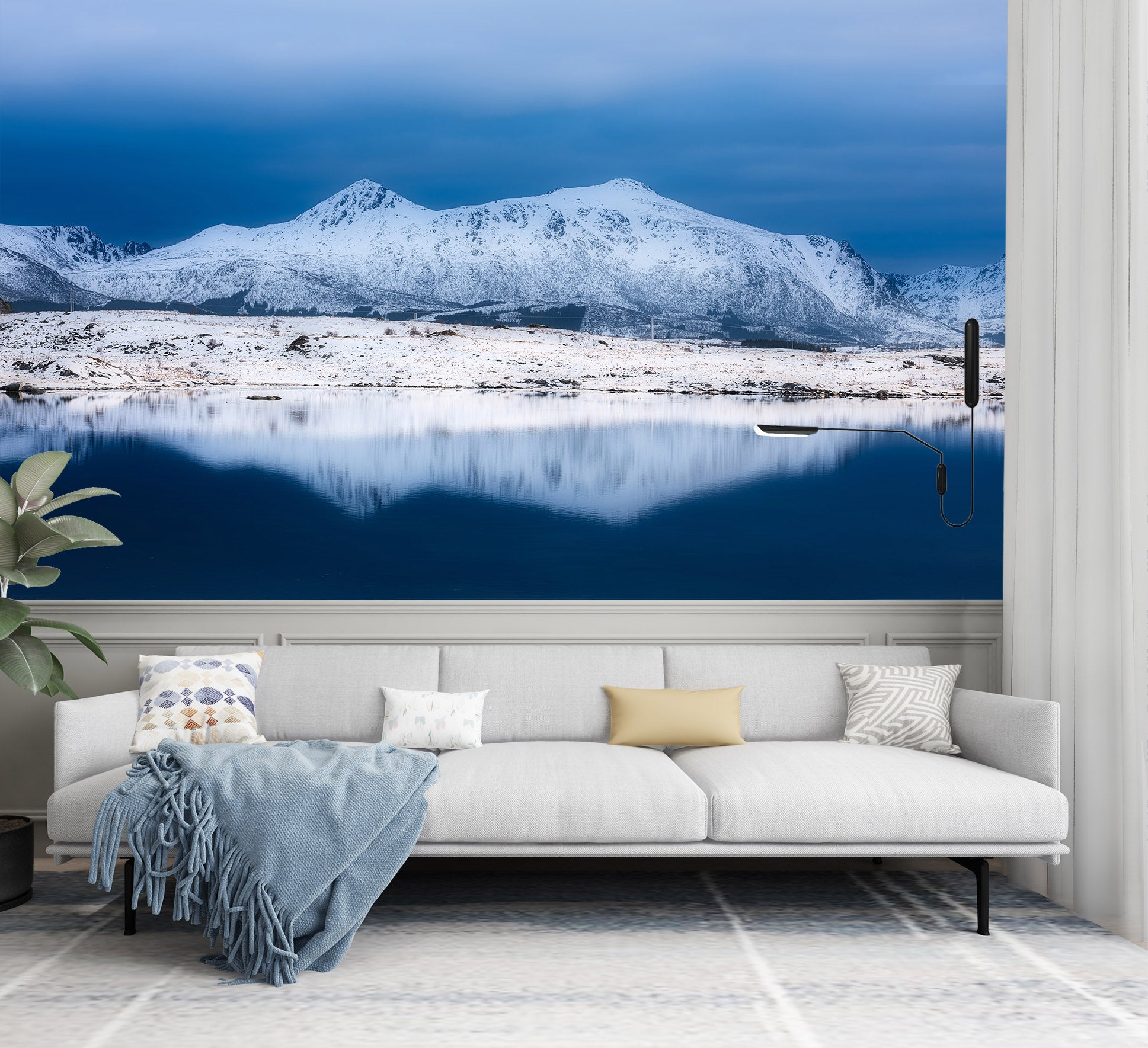 3D Snow Mountain Lake 1403 Marco Carmassi Wall Mural Wall Murals