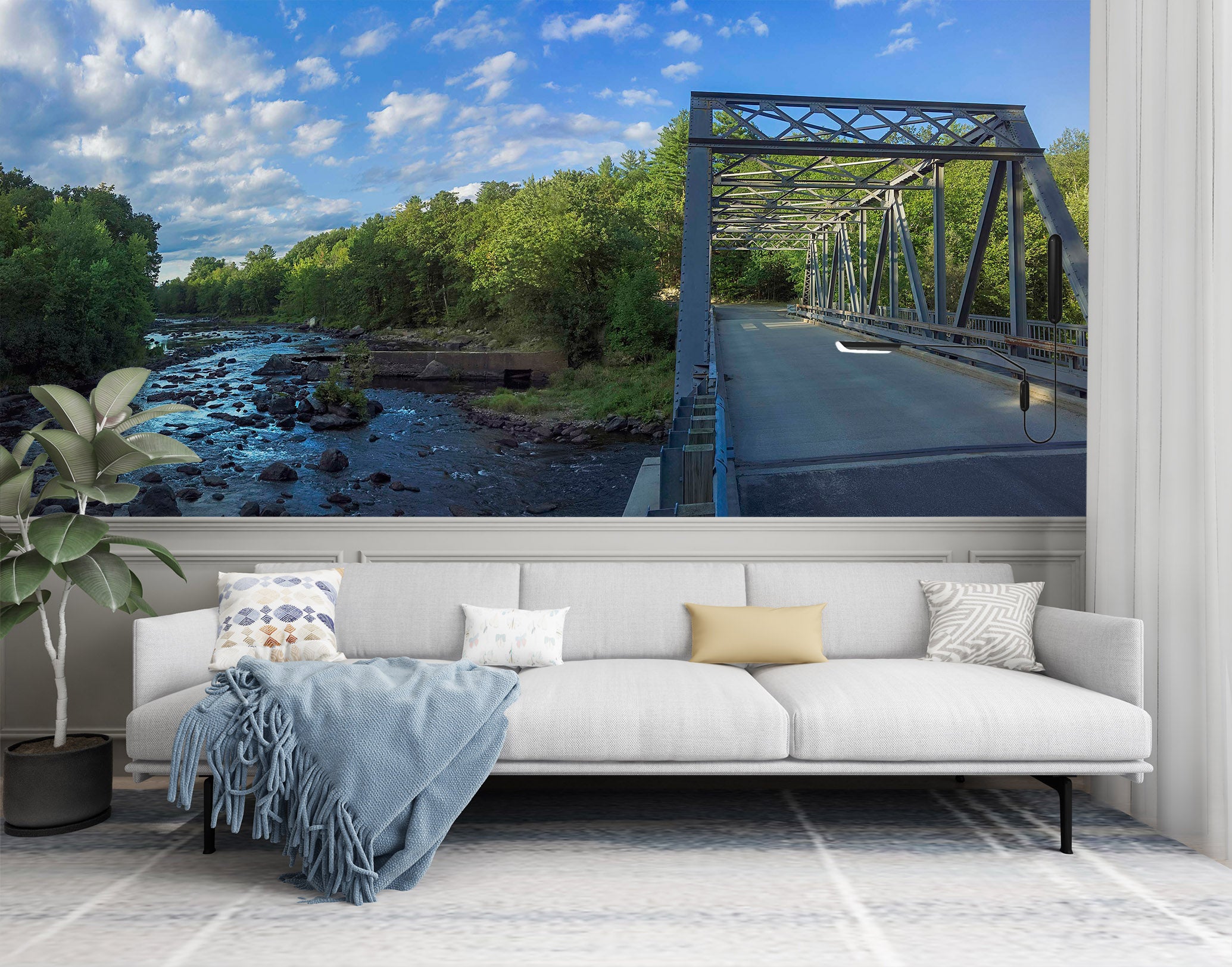 3D Stream Stones 122 Jerry LoFaro Wall Mural Wall Murals