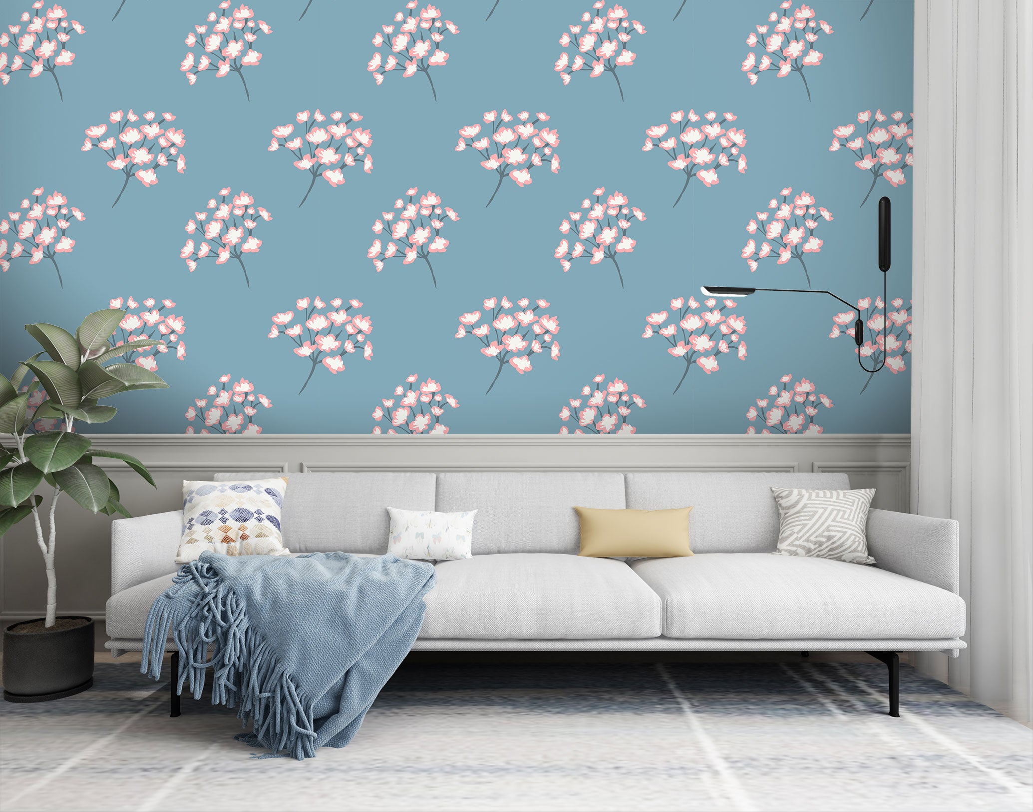 3D Pink Floral 12070 Kashmira Jayaprakash Wall Mural Wall Murals