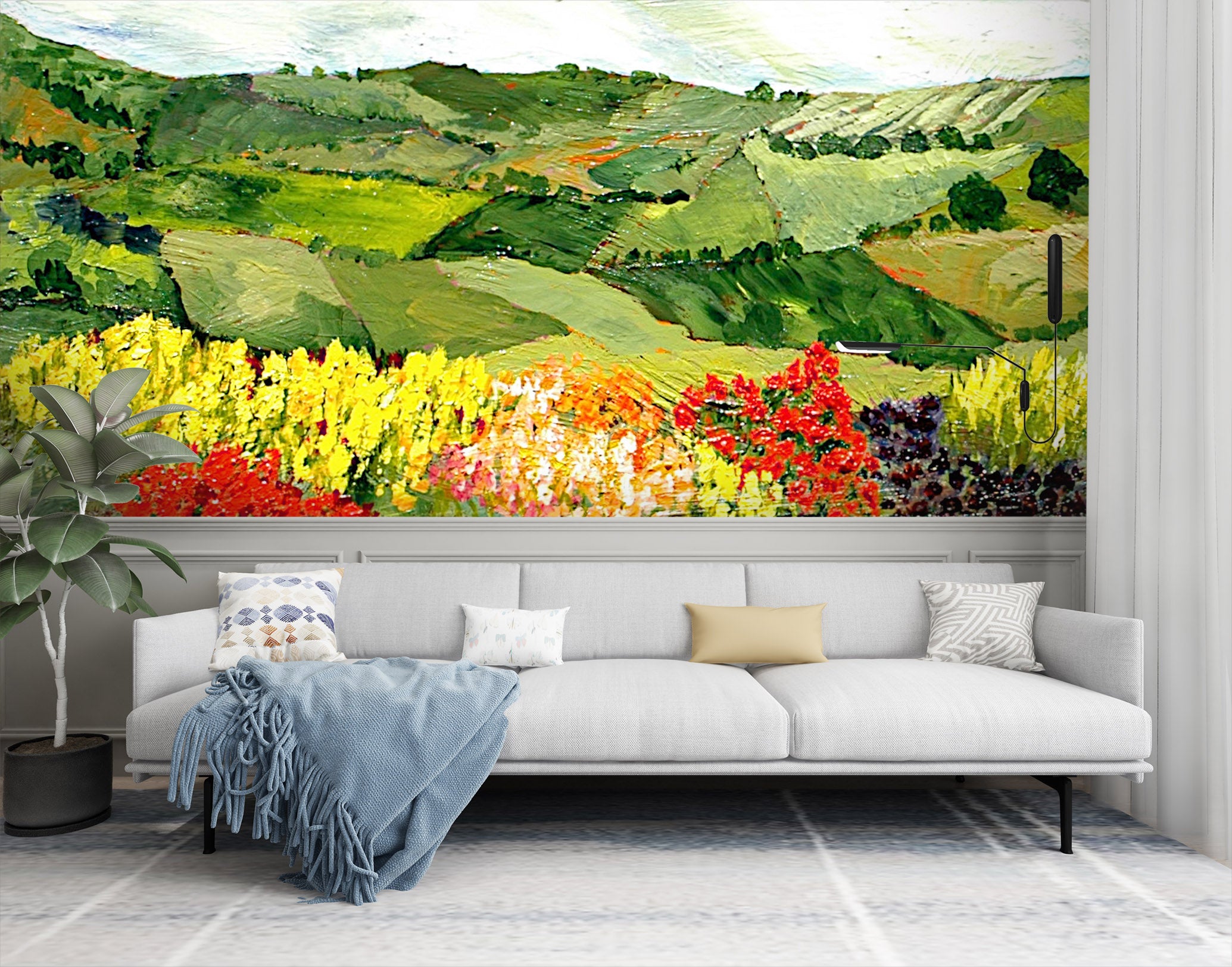 3D Colorful Garden 127 Allan P. Friedlander Wall Mural Wall Murals