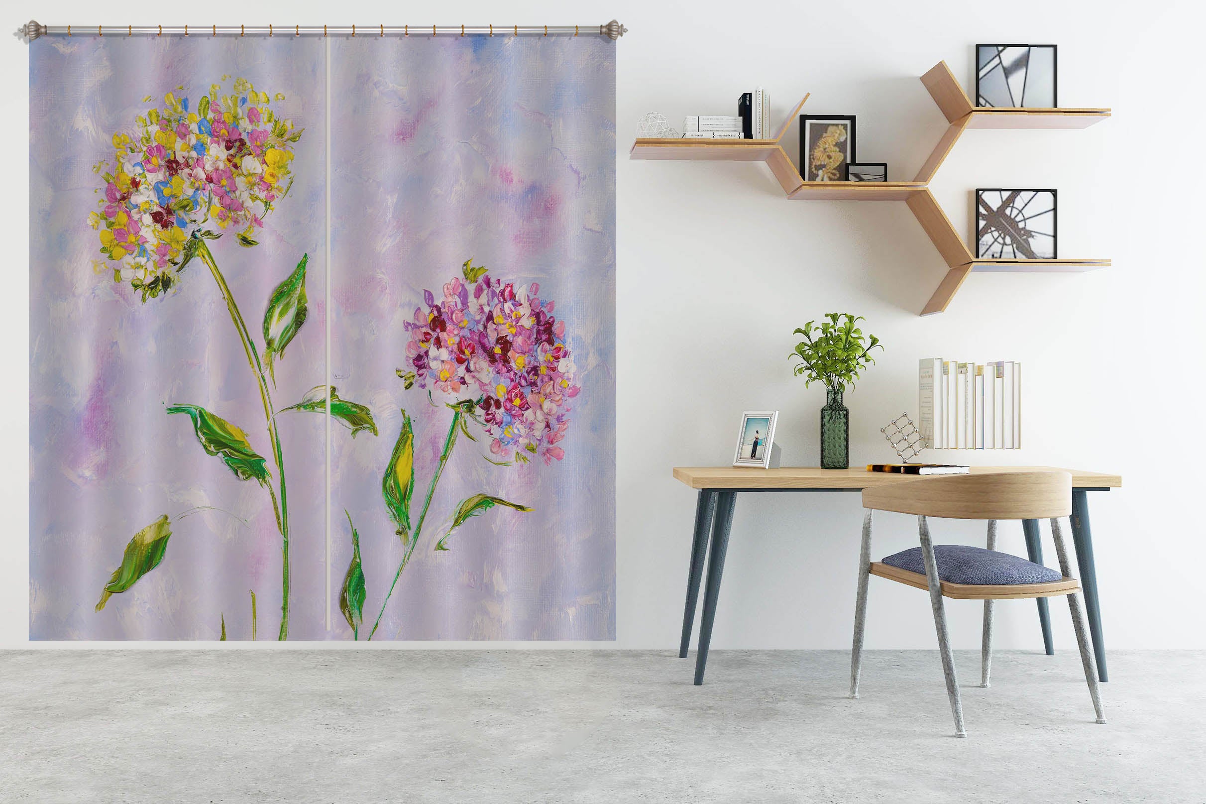 3D Colorful Flower 2354 Skromova Marina Curtain Curtains Drapes