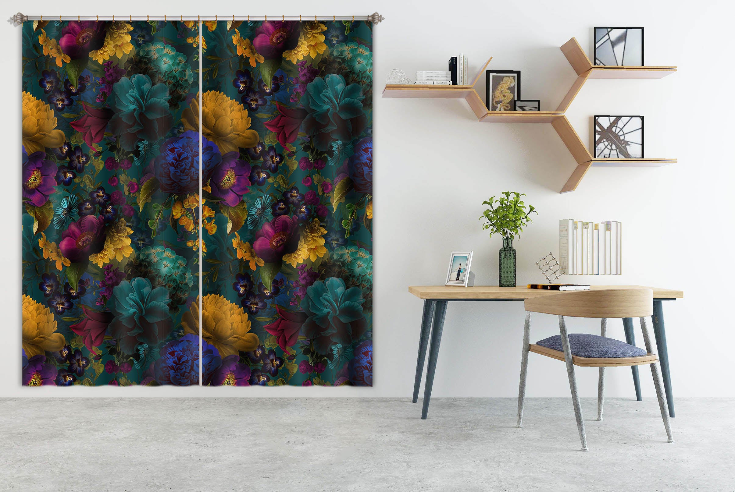 3D Painted Grassland 144 Uta Naumann Curtain Curtains Drapes