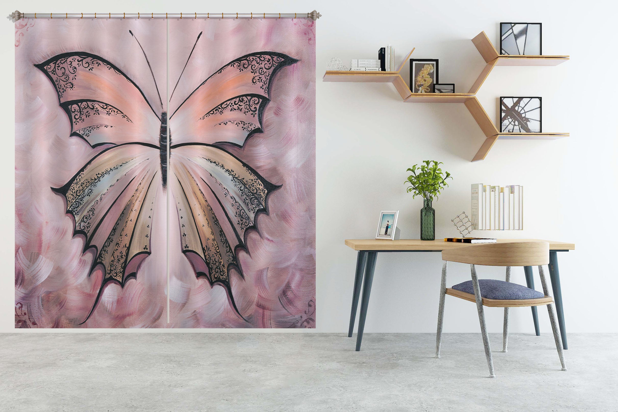 3D Butterfly Pattern 2410 Skromova Marina Curtain Curtains Drapes