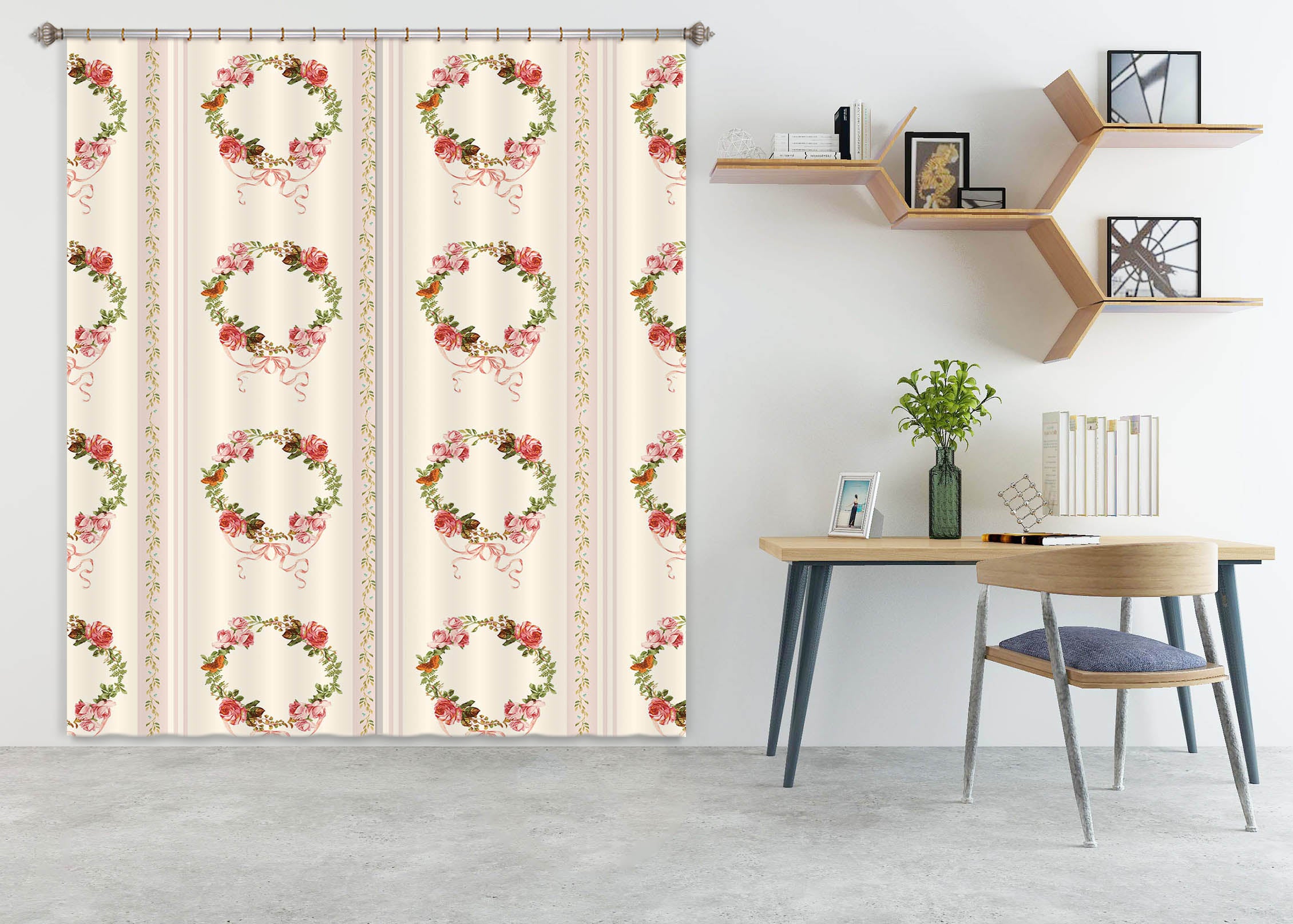 3D Flower Pattern 167 Uta Naumann Curtain Curtains Drapes