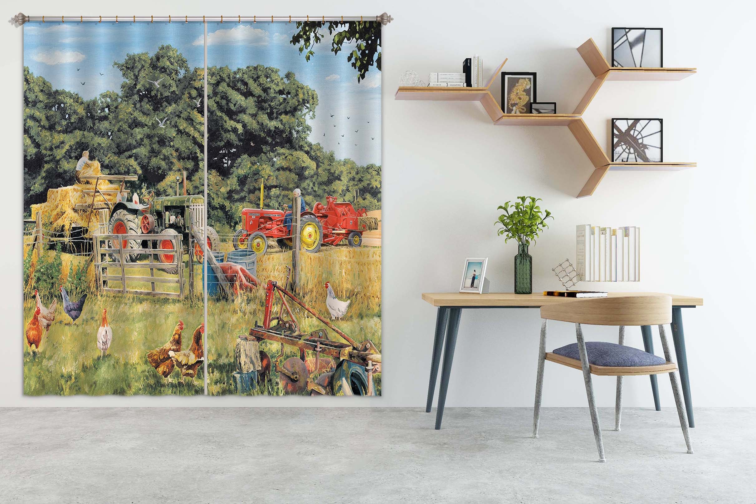 3D Farm 8938 Trevor Mitchell Curtain Curtains Drapes