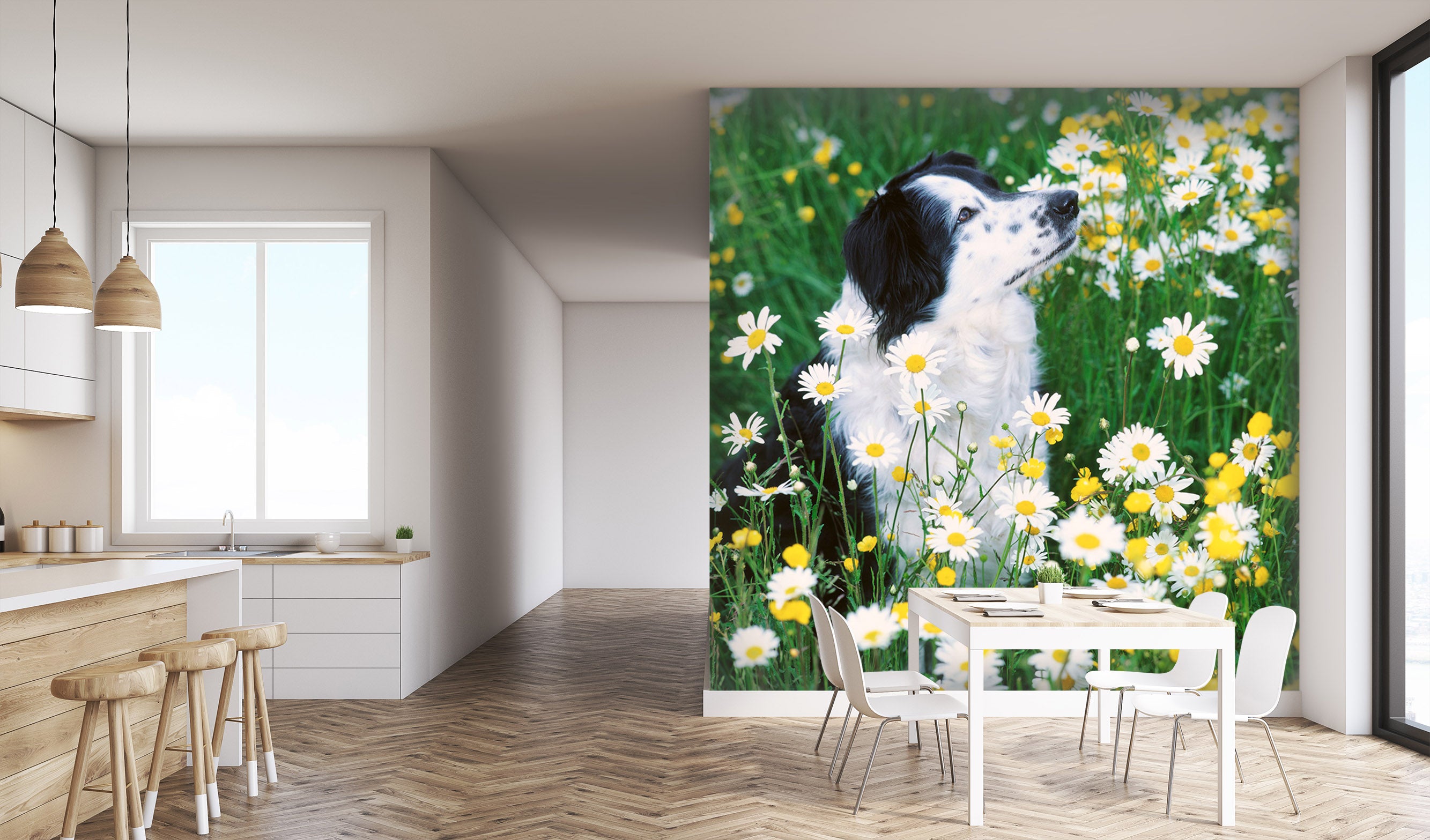 3D Daisy Puppy 169 Wall Murals