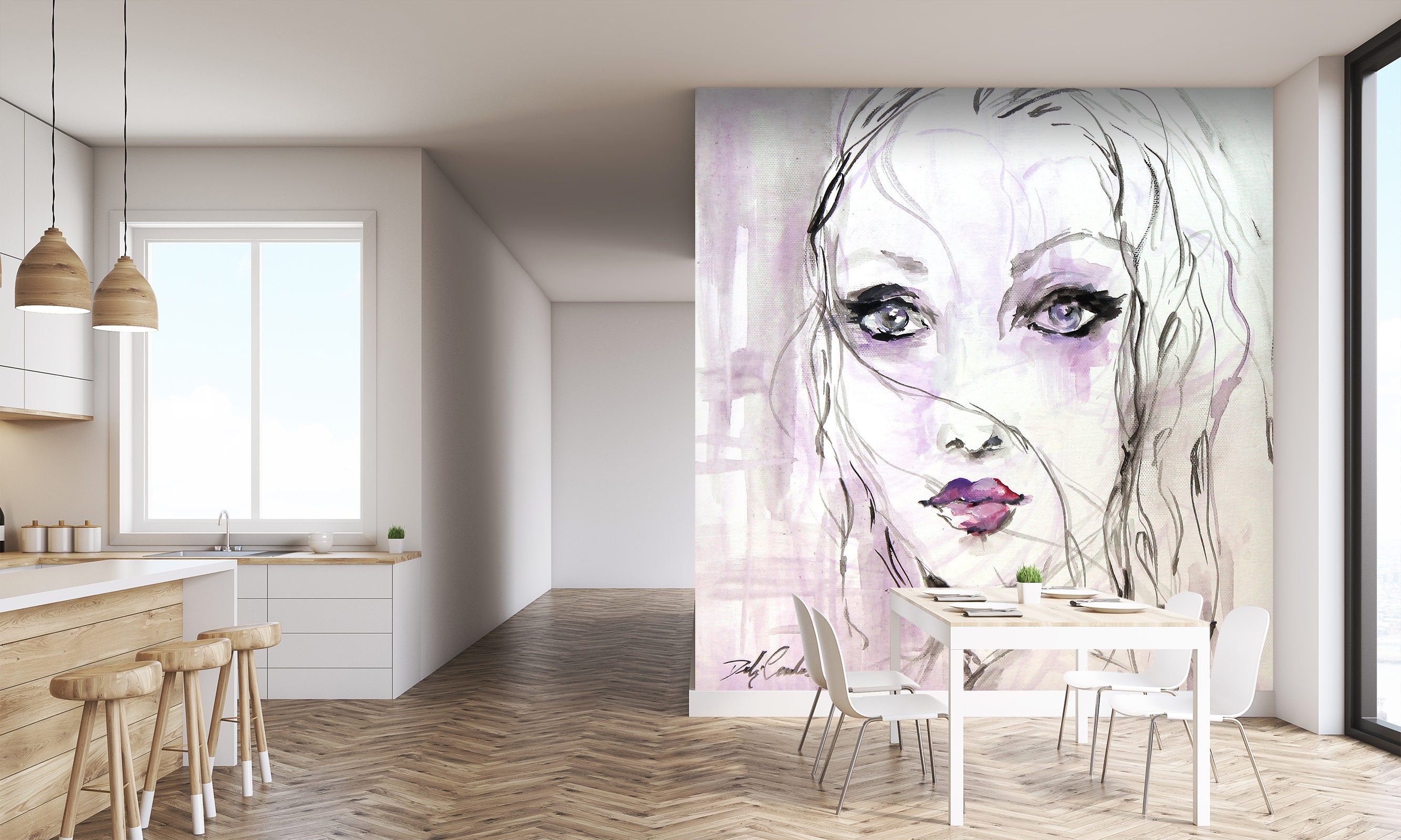 3D Woman 4034 Debi Coules Wall Mural Wall Murals